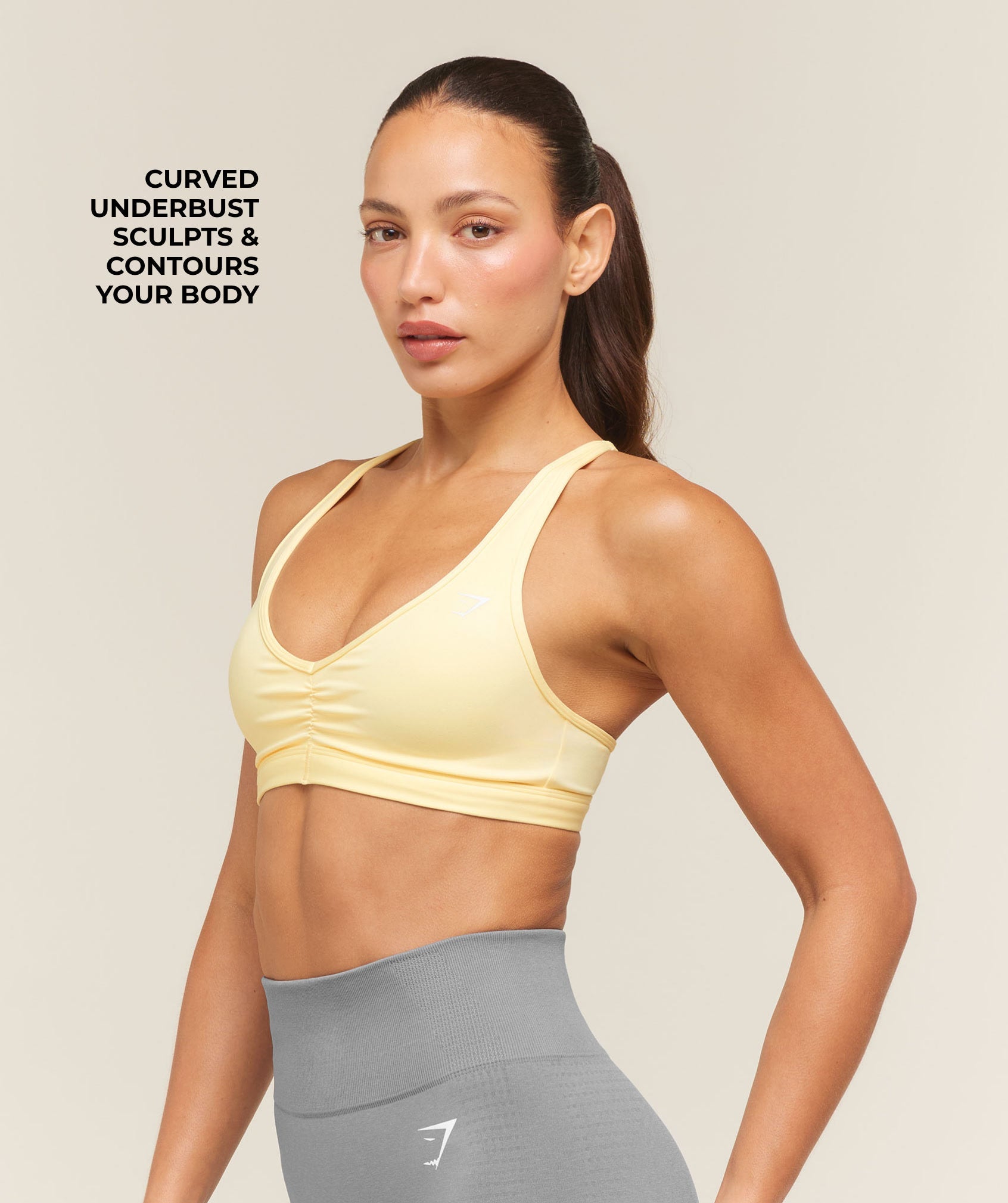 Ruched Sports Bra 2.0 - Butter Yellow