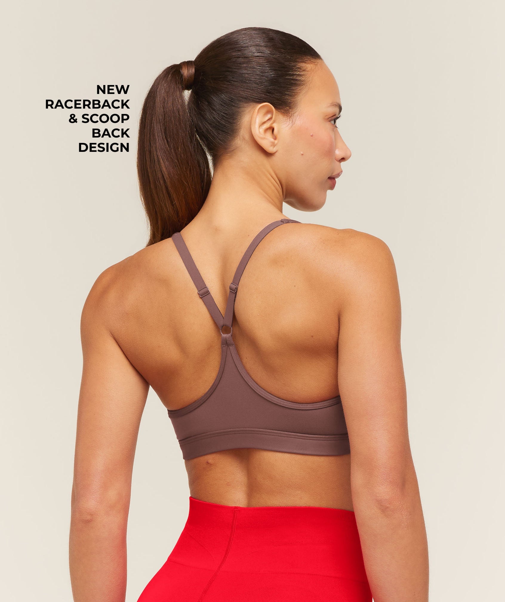 Ruched Sports Bra 2.0 - Espresso Brown
