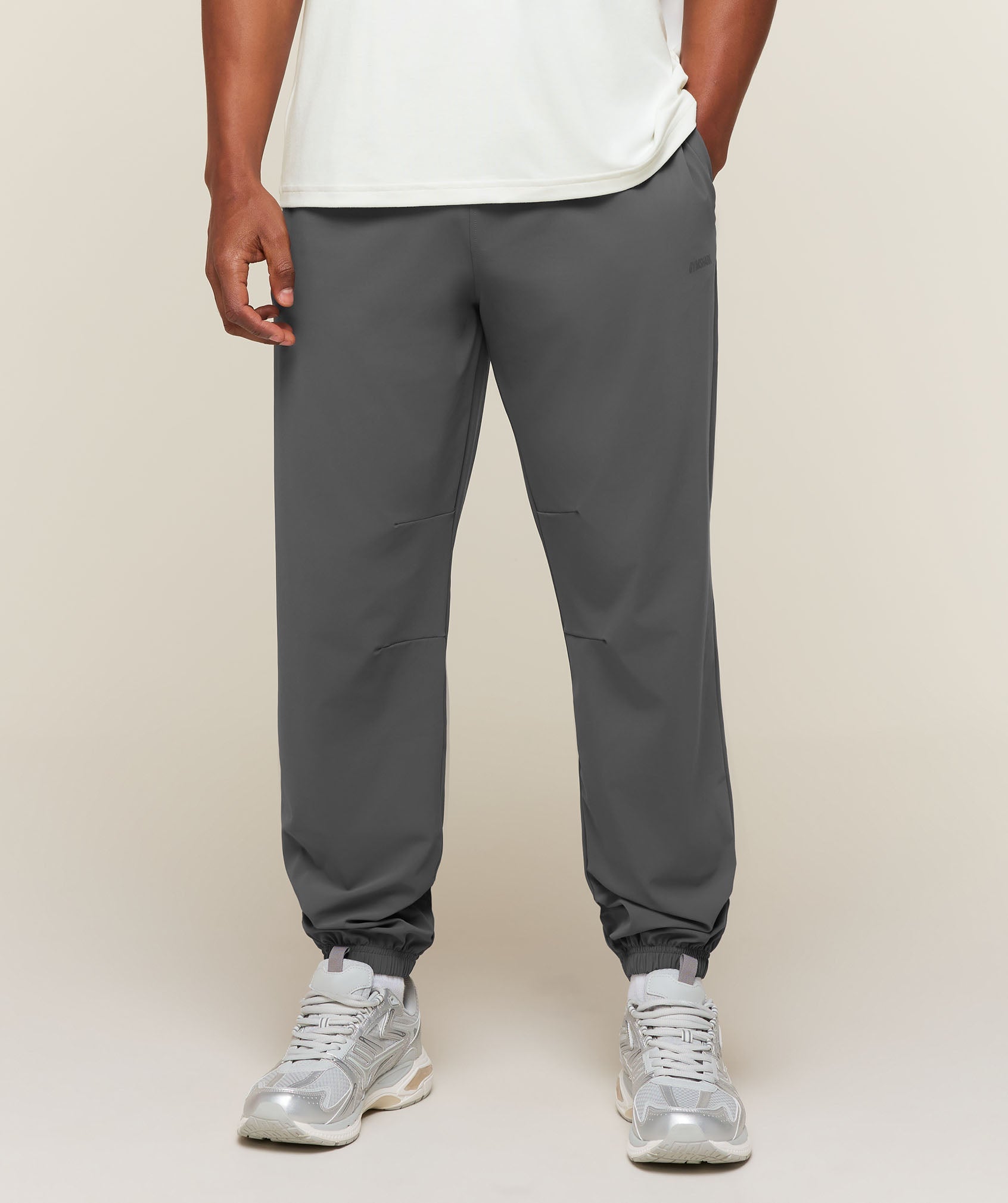 Campus Crest Cuffed Pants - Dark Grey