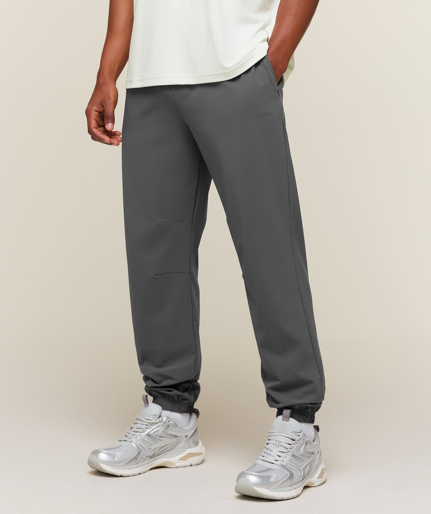 Campus Crest Cuffed Pants - Dark Grey