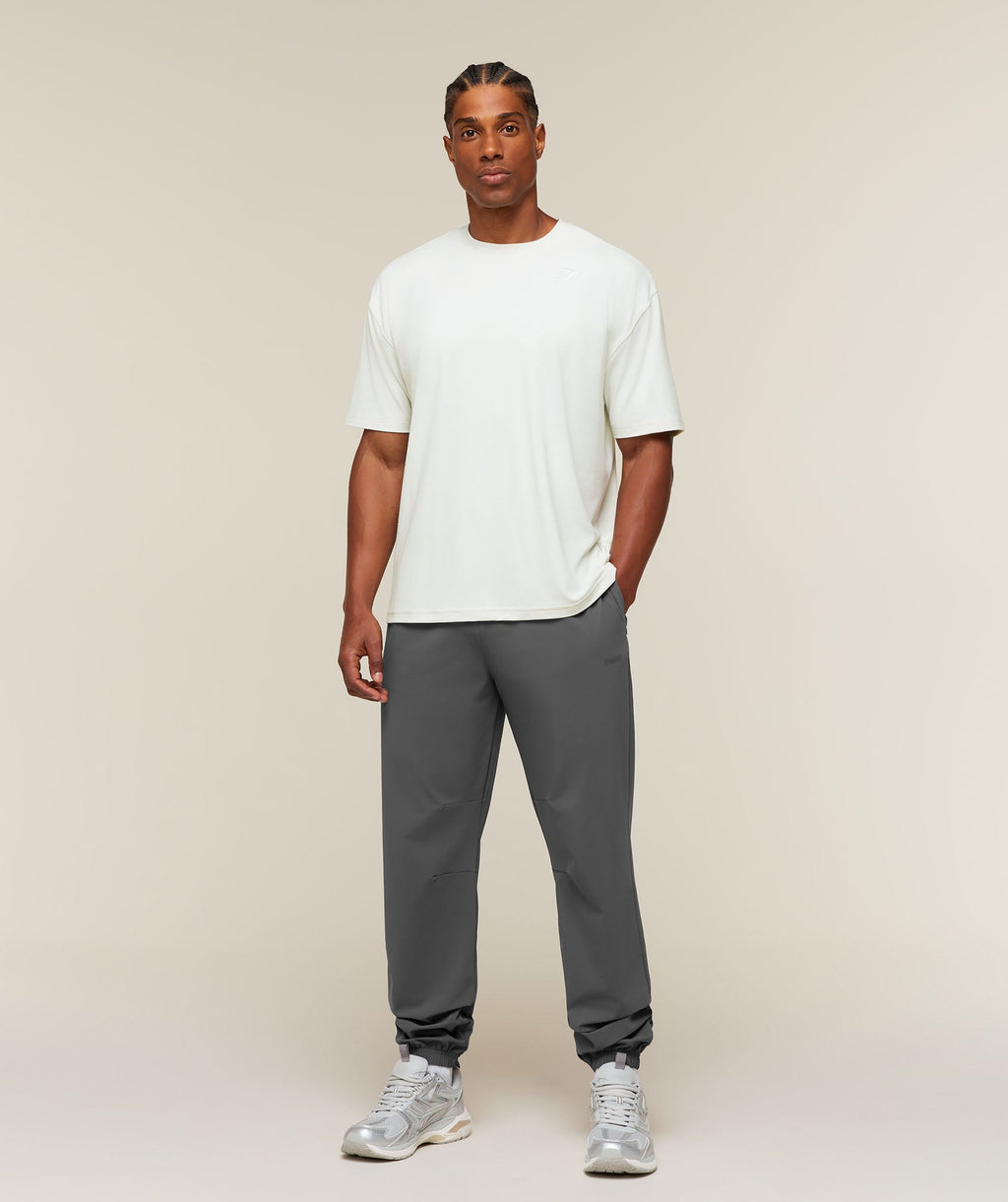 Campus Crest Cuffed Pants - Dark Grey