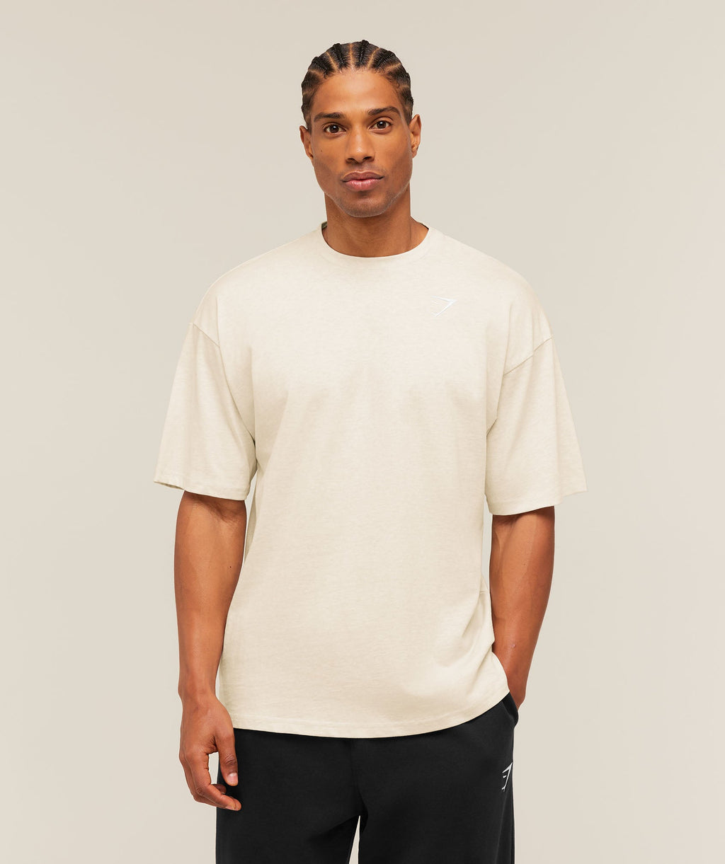Crest Oversized T-Shirt - Bros Chalk Marl
