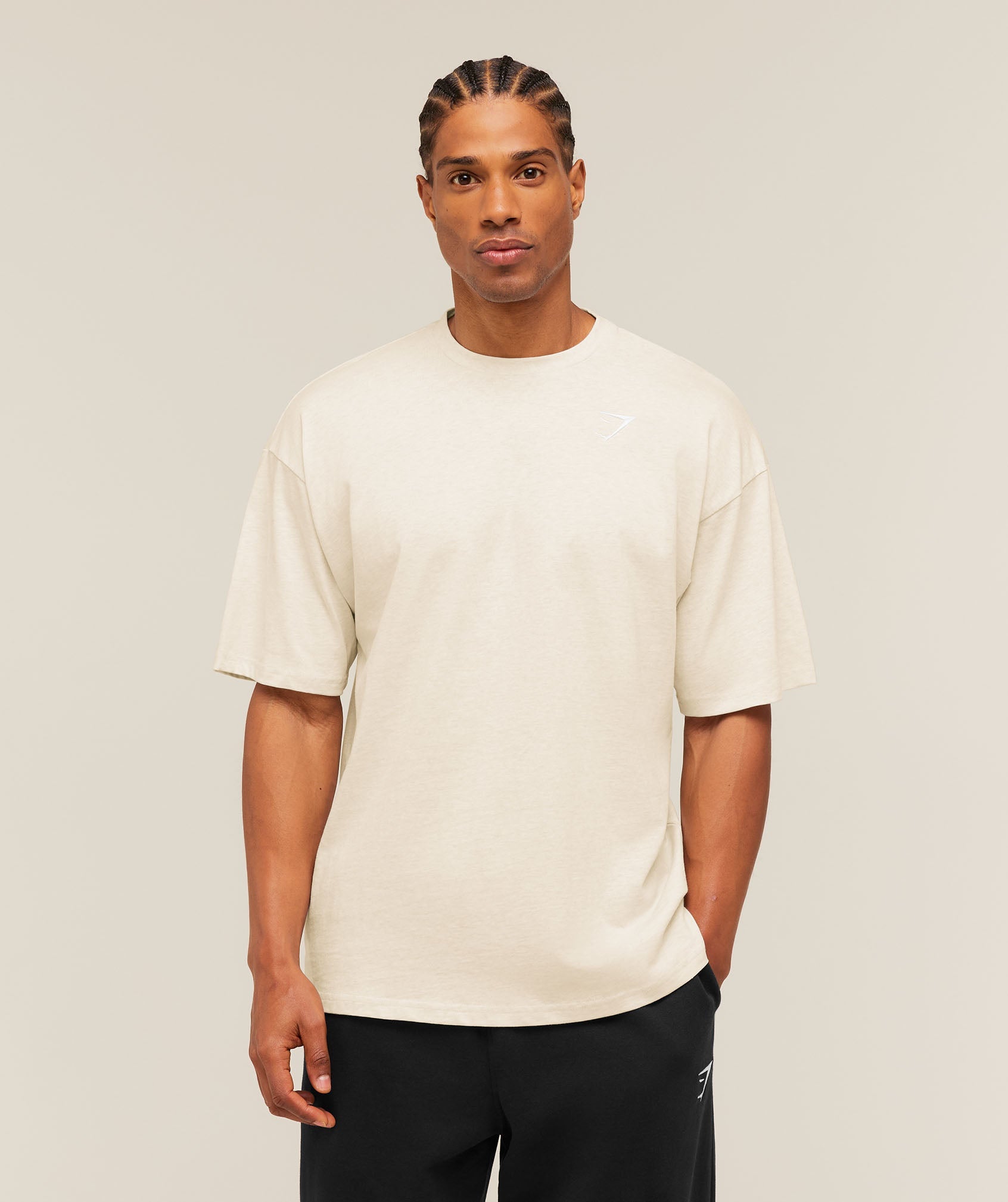 Crest Oversized T-Shirt - Bros Chalk Marl