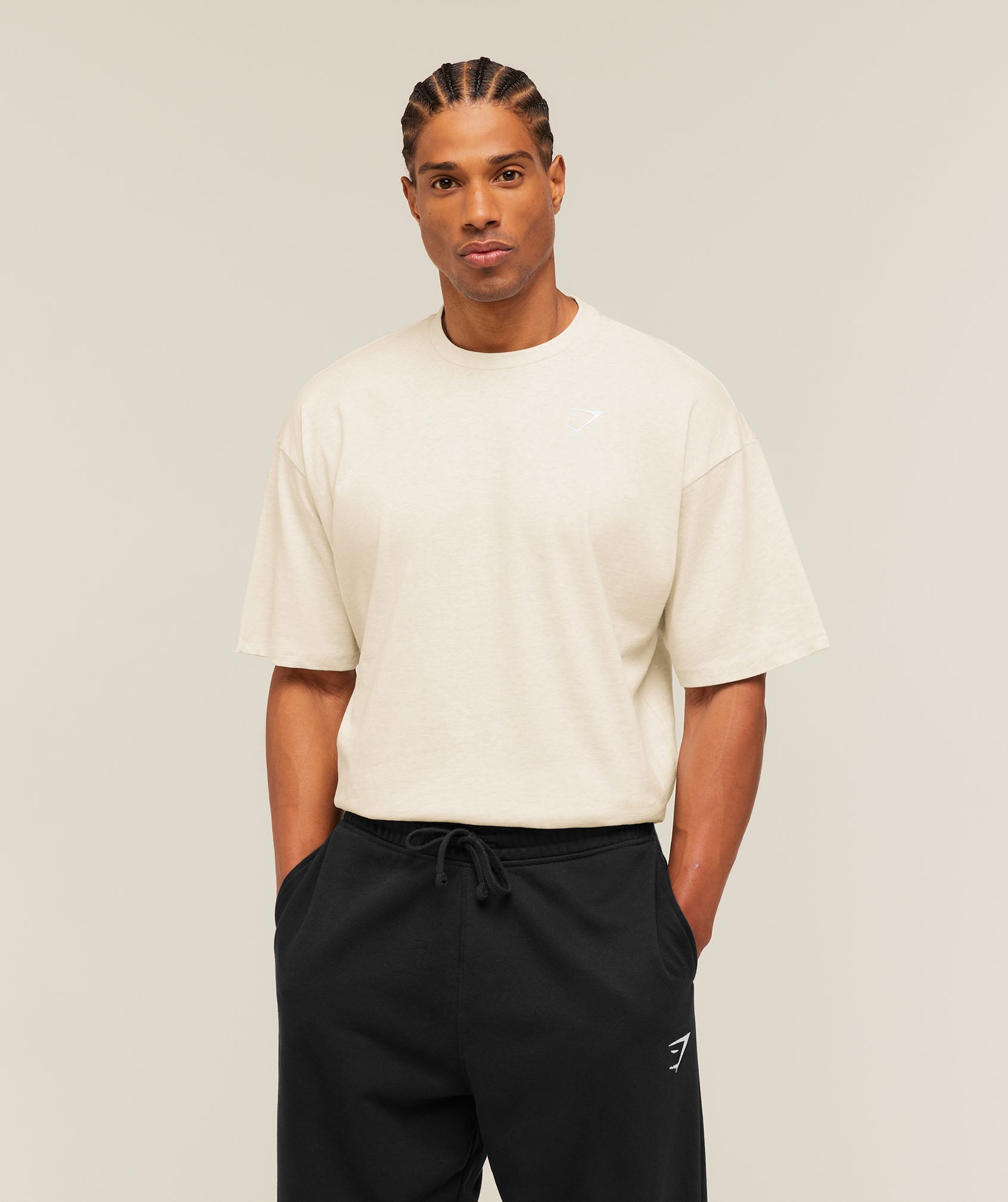 Crest Oversized T-Shirt - Bros Chalk Marl