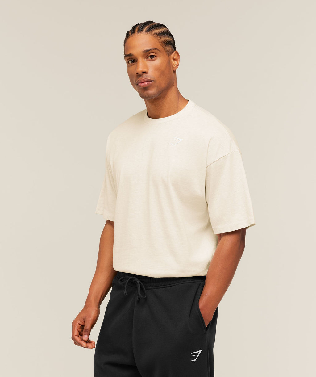 Crest Oversized T-Shirt - Bros Chalk Marl