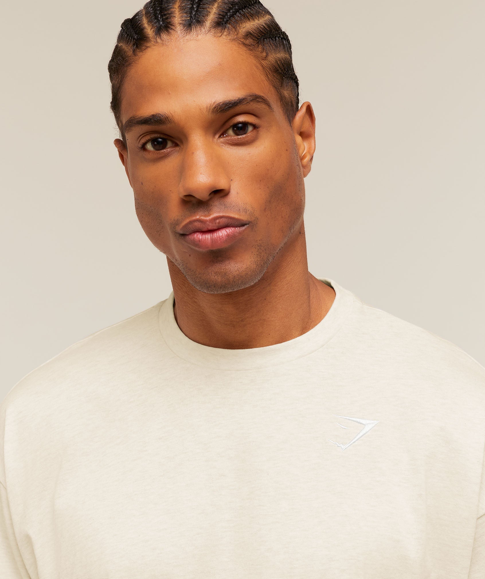 Crest Oversized T-Shirt - Bros Chalk Marl