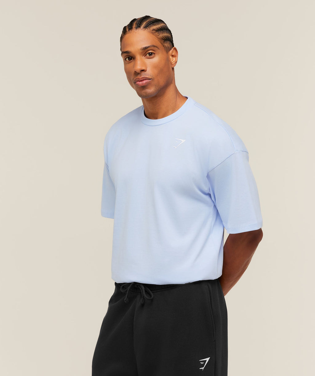 Crest Oversized T-Shirt - Tranquil Blue