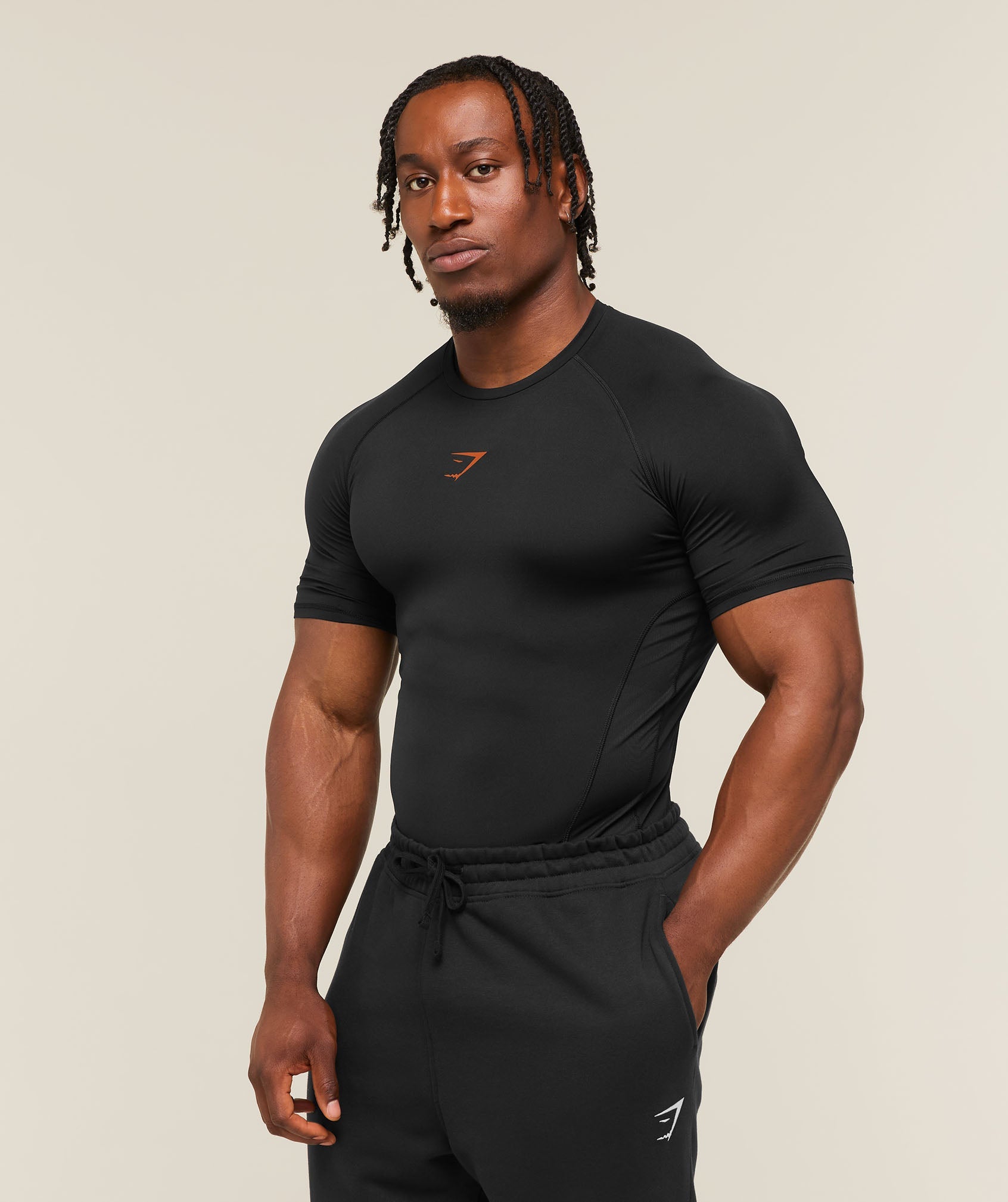 Element Baselayer T-Shirt - Black / Nutmeg Orange