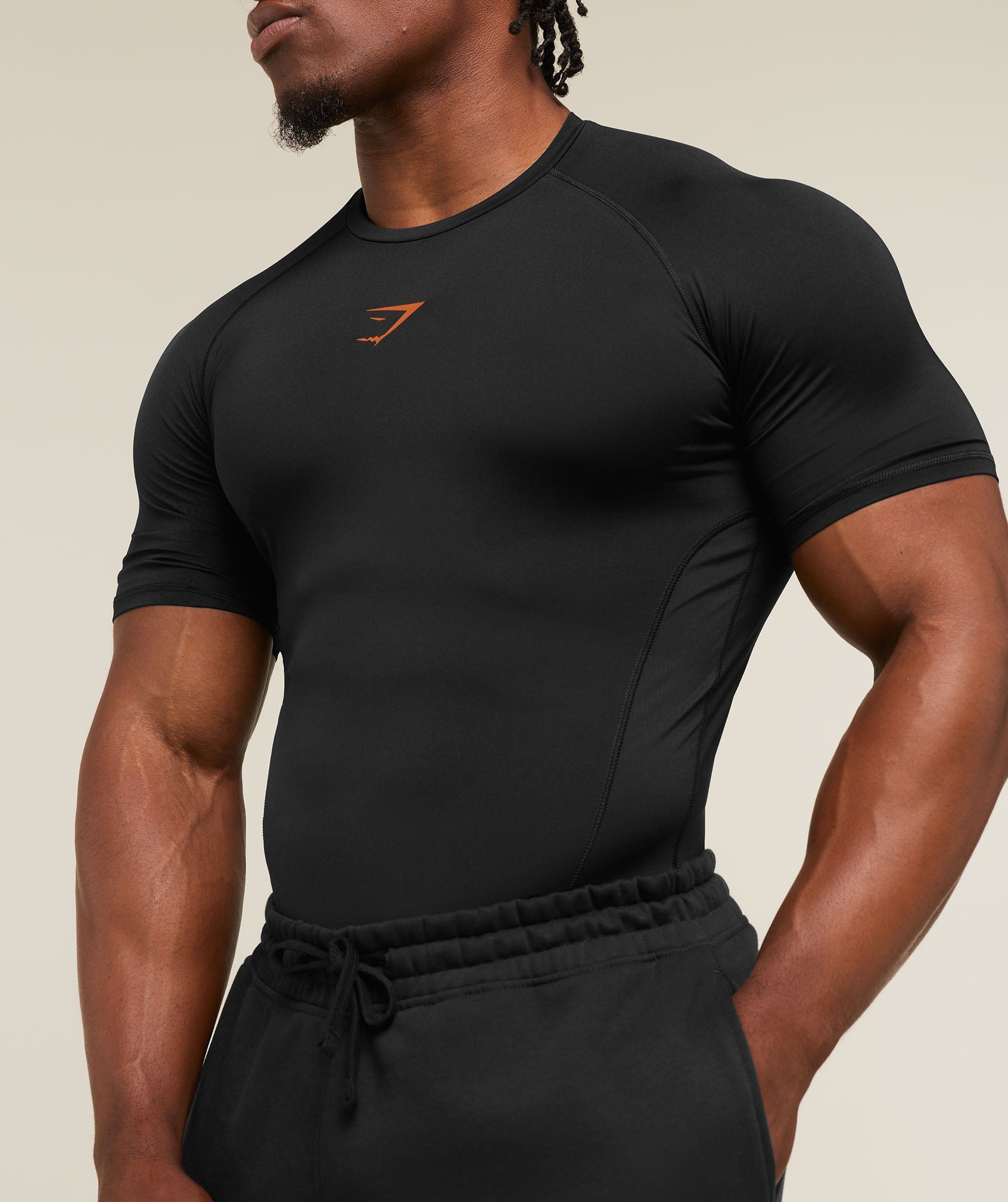 Element Baselayer T-Shirt - Black / Nutmeg Orange