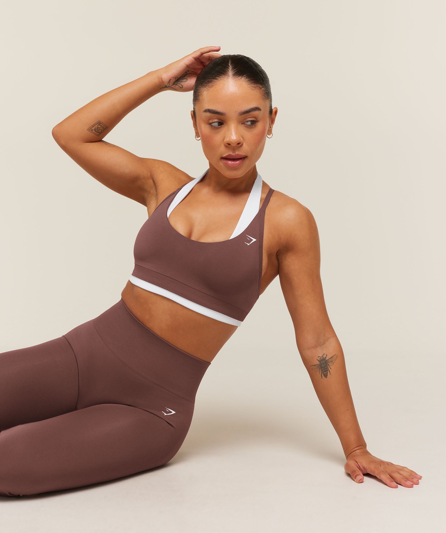 Everyday Seamless Racerback Sports Bra - Espresso Brown