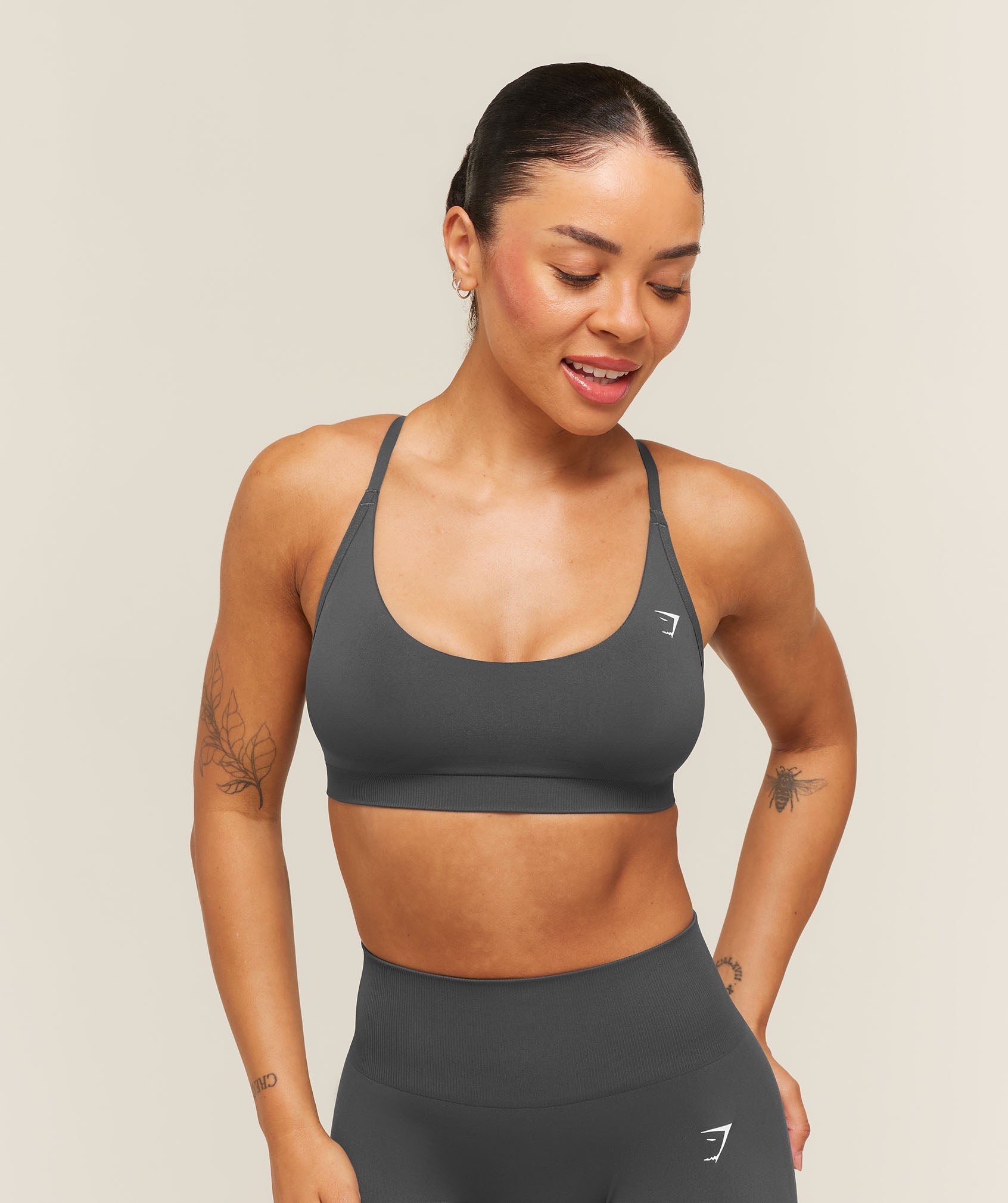 Everyday Seamless Racerback Sports Bra - Grey