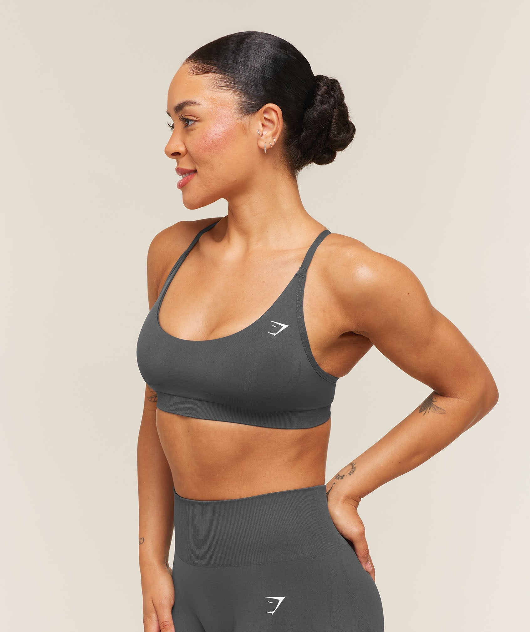 Everyday Seamless Racerback Sports Bra - Grey