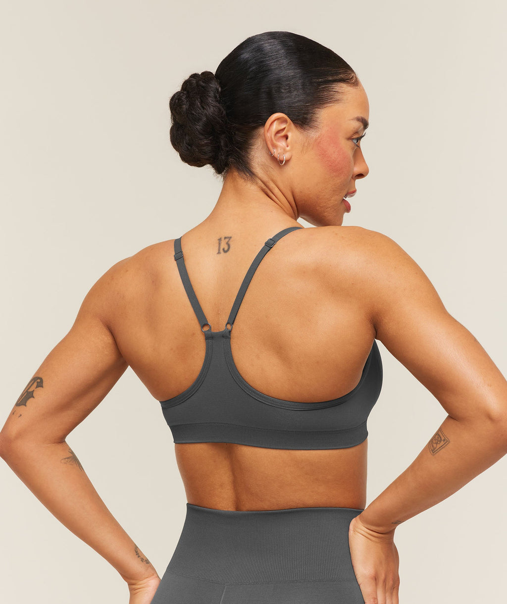 Everyday Seamless Racerback Sports Bra - Grey