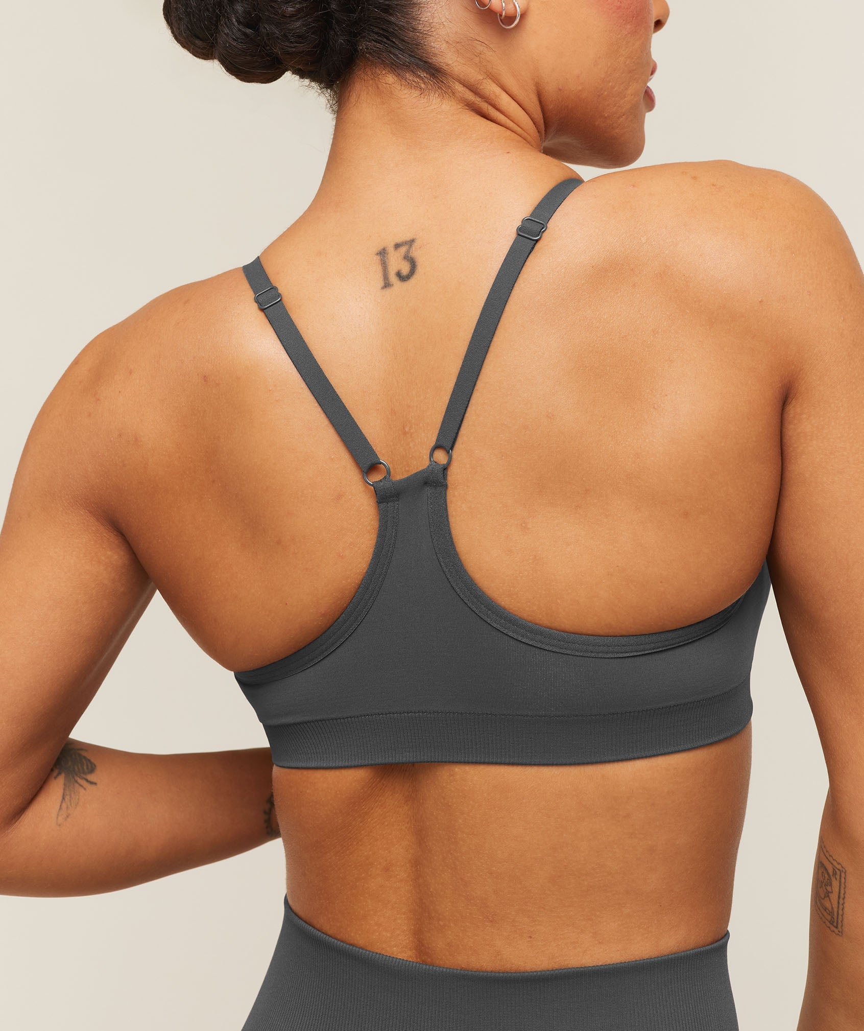 Everyday Seamless Racerback Sports Bra - Grey