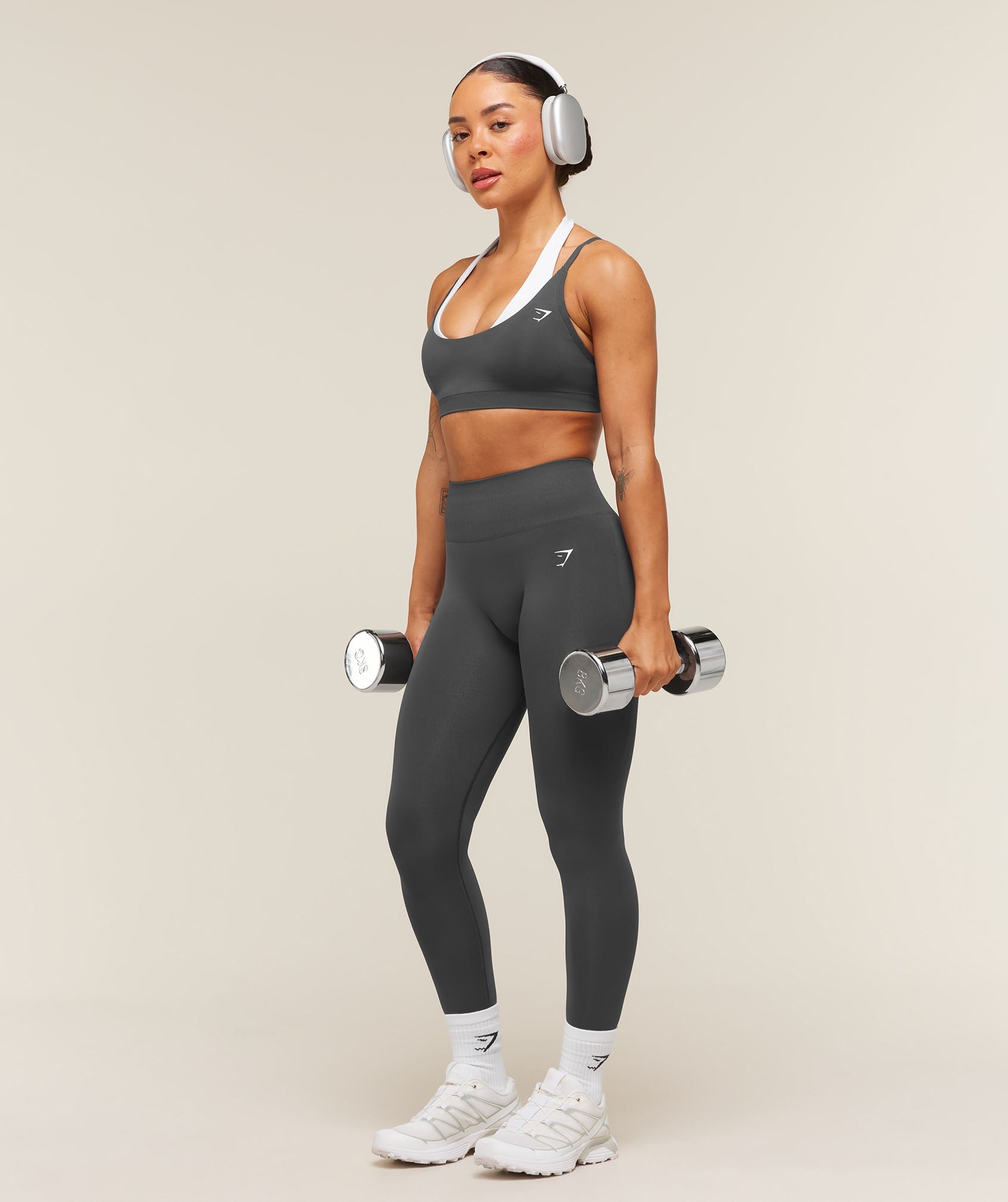 Everyday Seamless Racerback Sports Bra - Grey