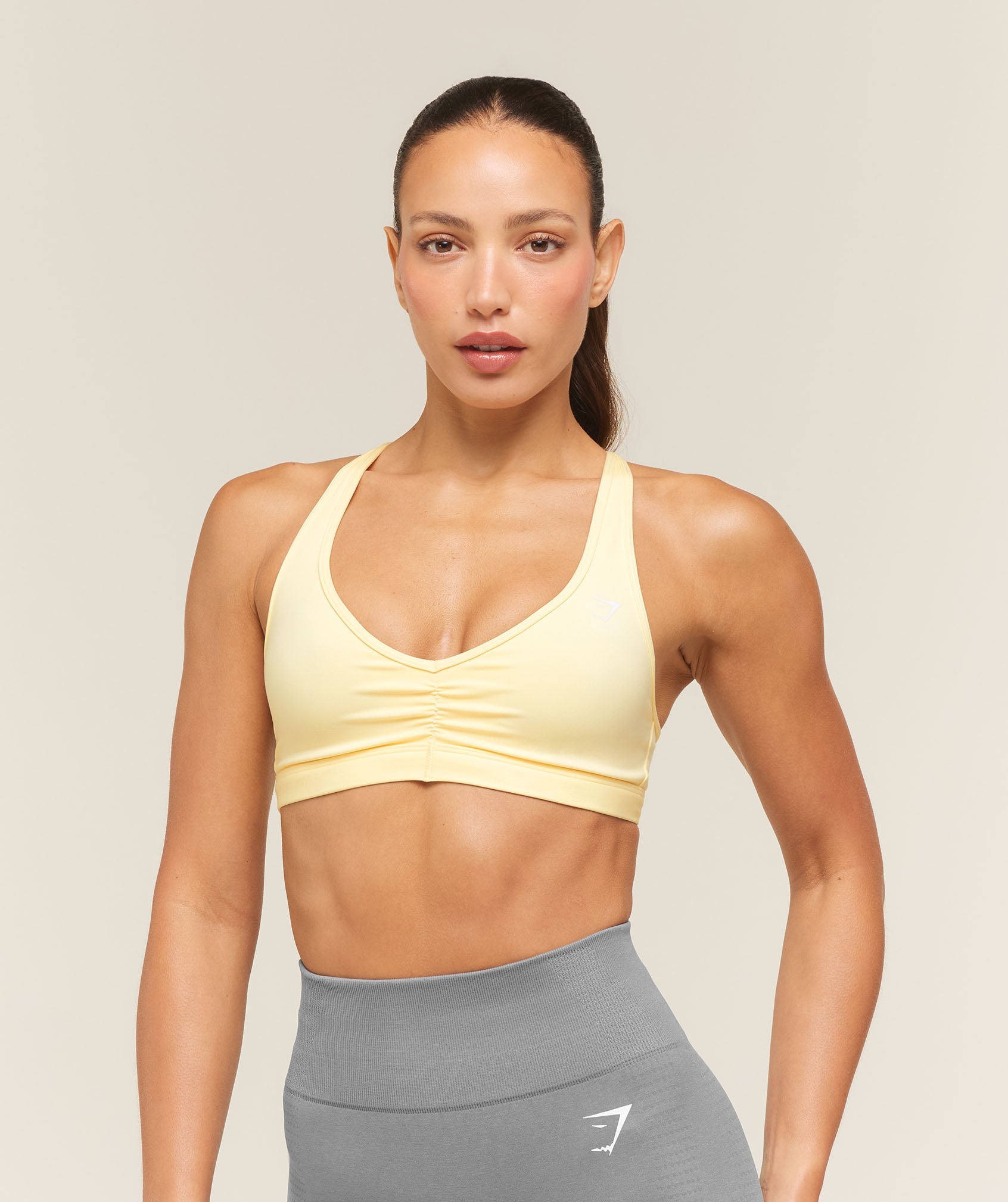 Ruched Sports Bra 2.0 - Butter Yellow