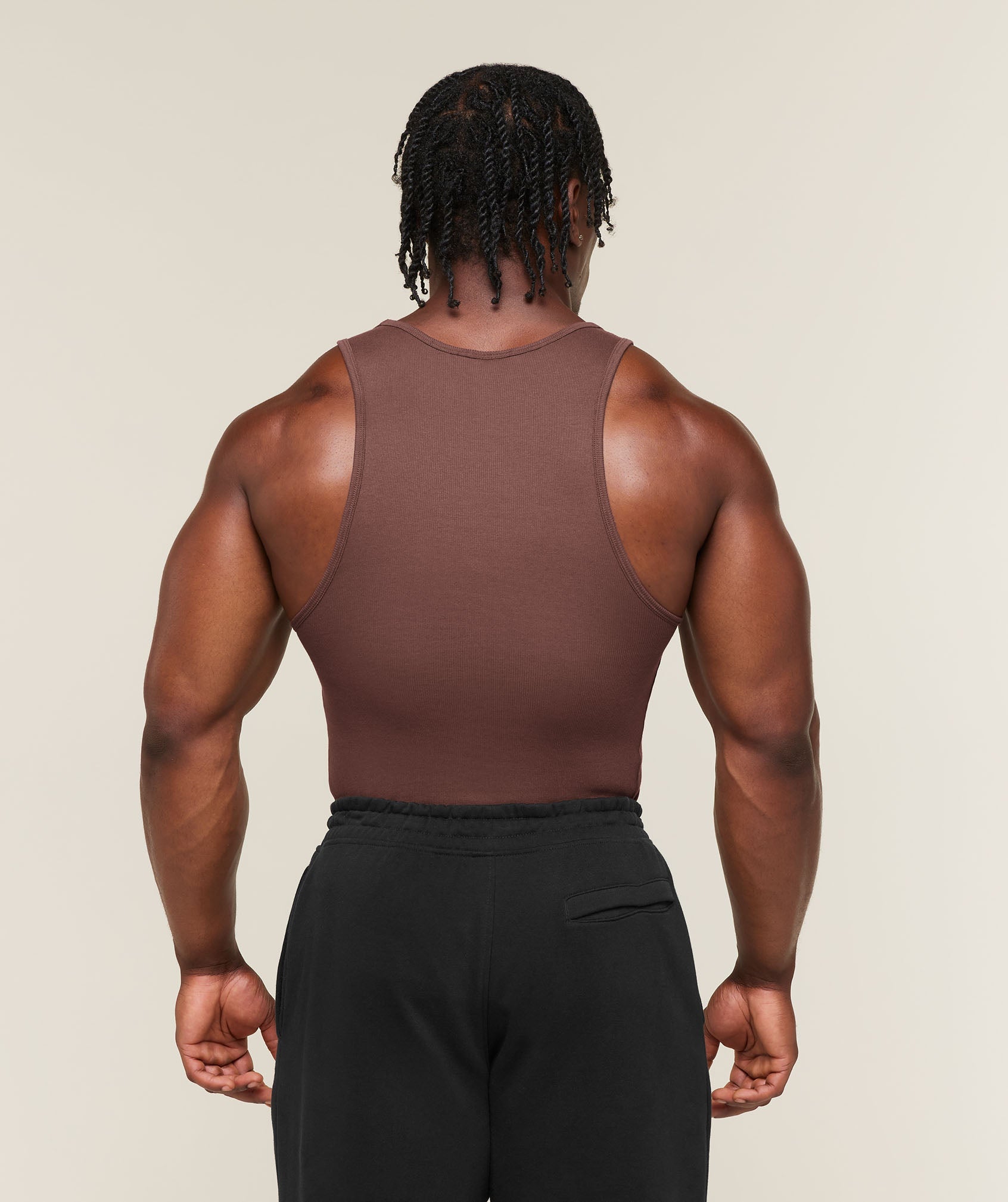 Ribbed Tank 1PK - Espresso Brown