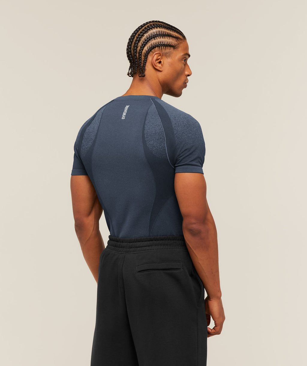 Shadow Seamless T Shirt - Heavy Blue