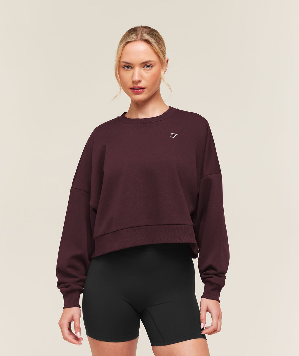 Training Oversized Boxy Sweatshirt - Cherry Purple