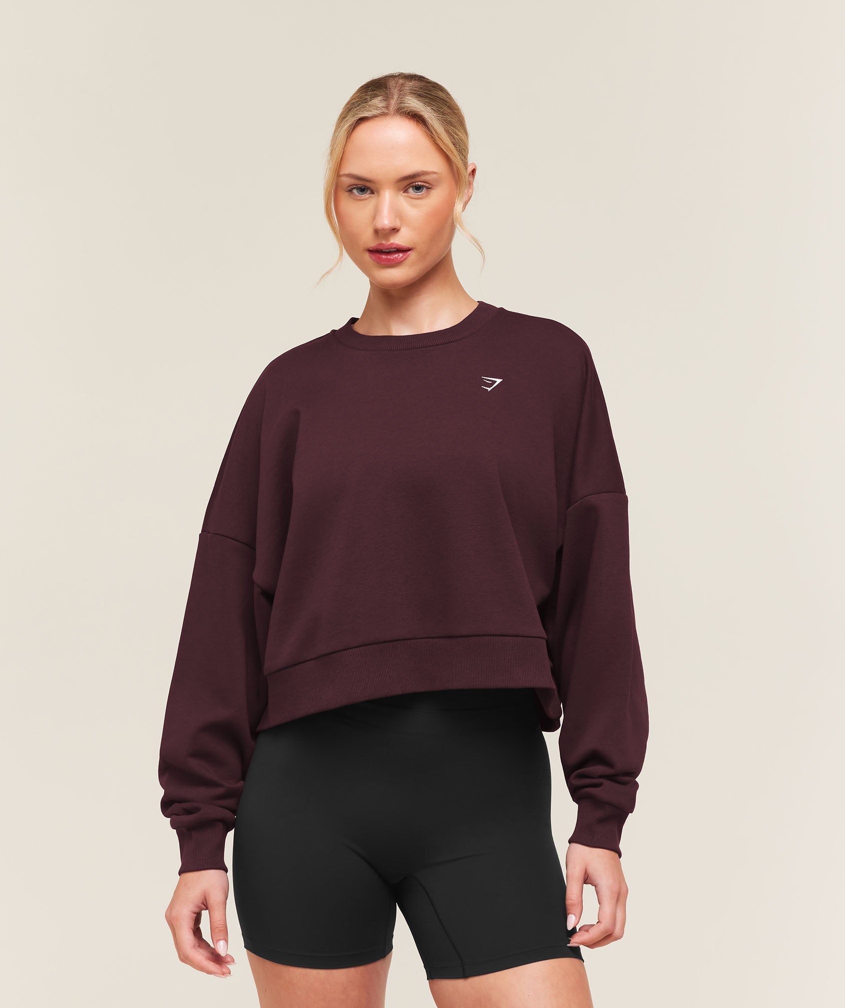 Training Oversized Boxy Sweatshirt - Cherry Purple