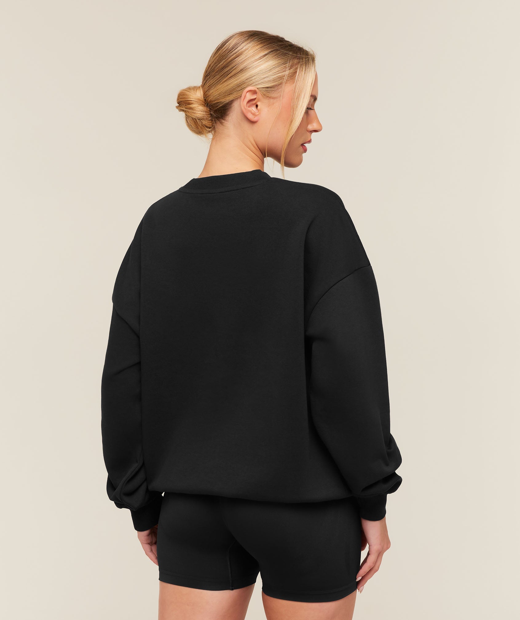 Training Oversized Fleece Sweatshirt - Black