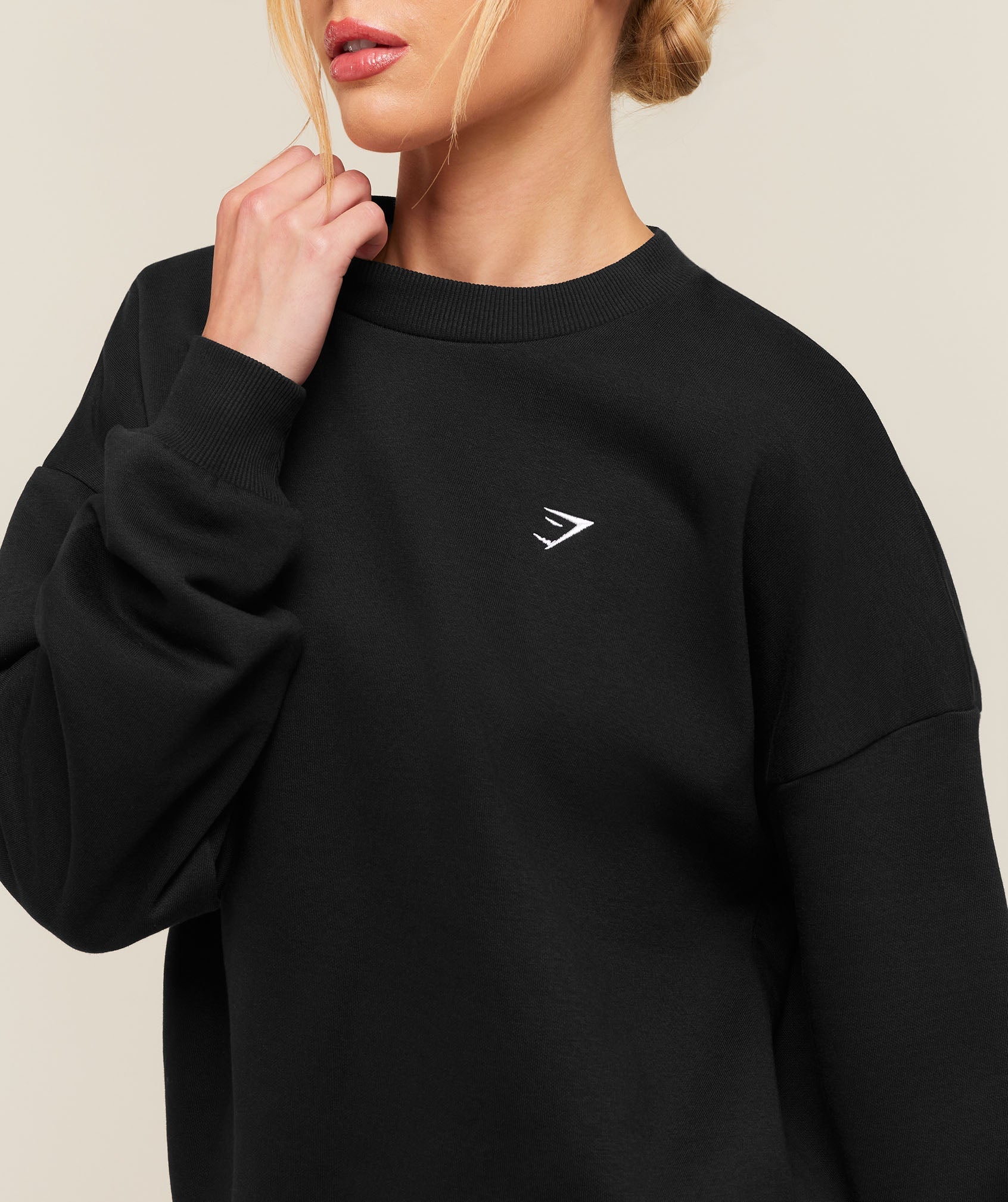 Training Oversized Fleece Sweatshirt - Black