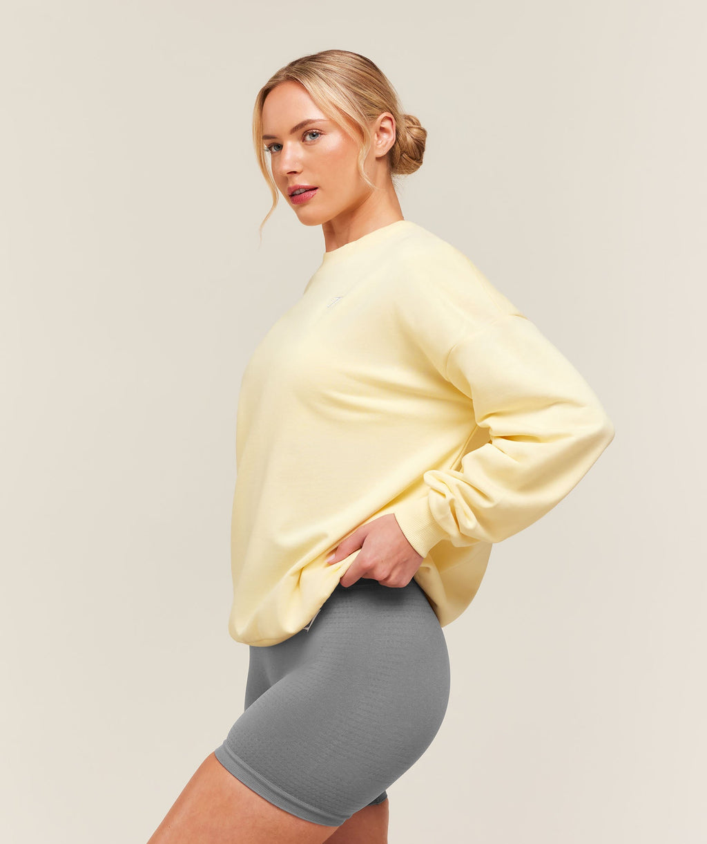Training Oversized Fleece Sweatshirt - Butter Yellow