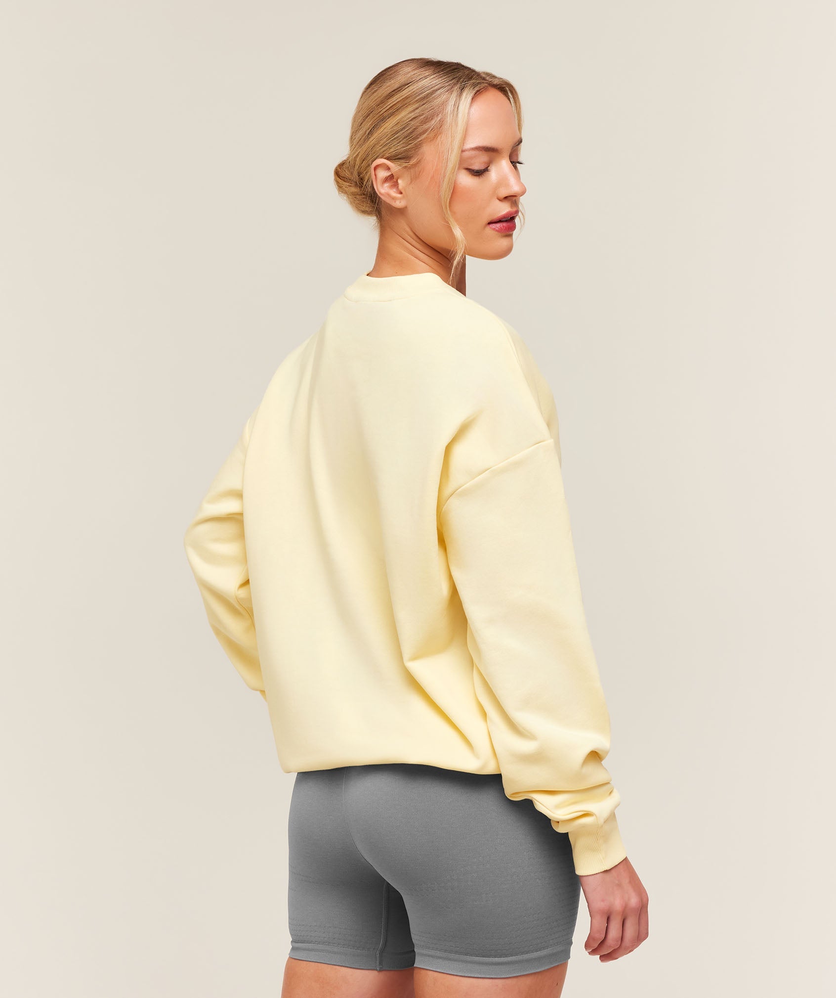 Training Oversized Fleece Sweatshirt - Butter Yellow