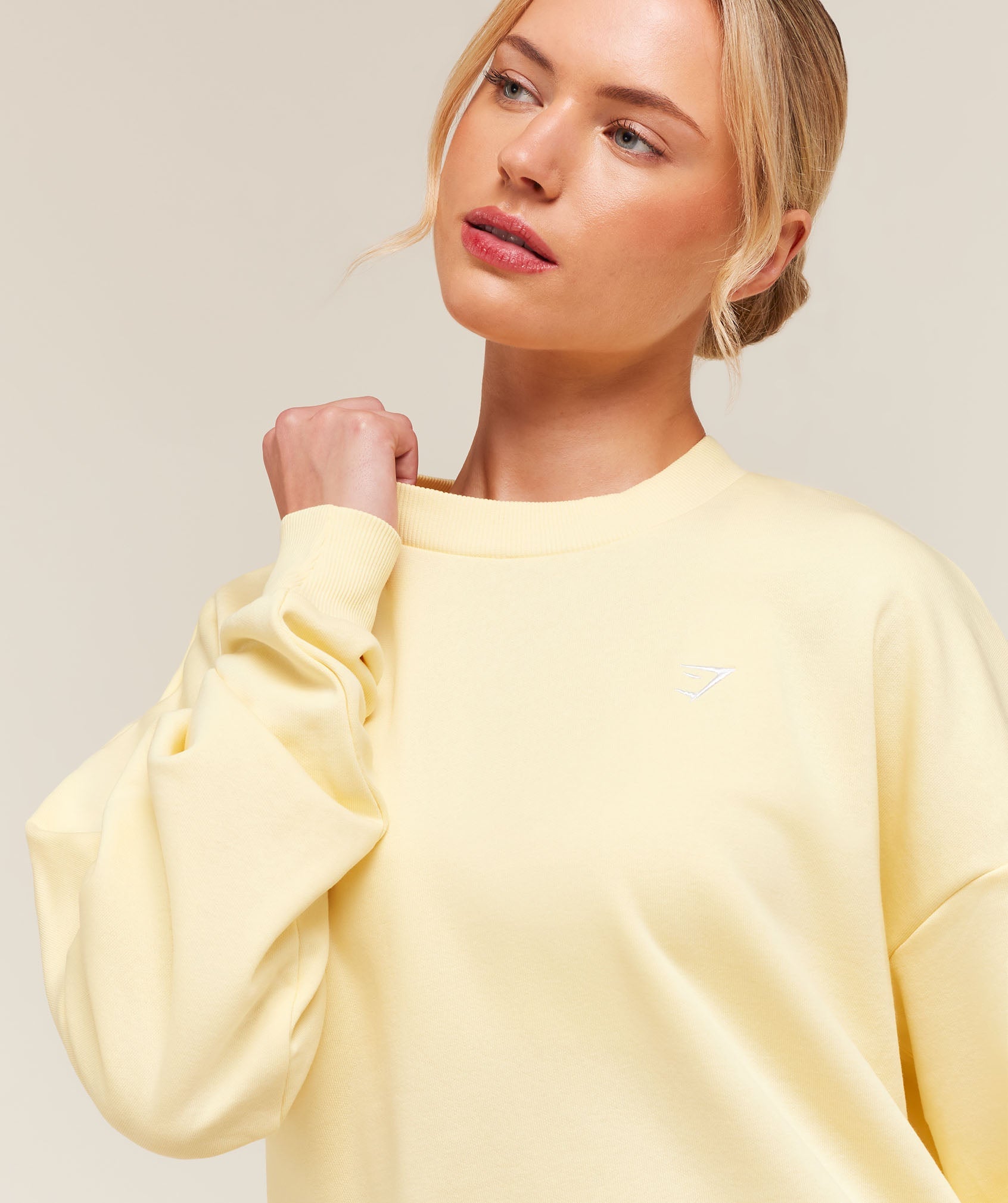 Training Oversized Fleece Sweatshirt - Butter Yellow