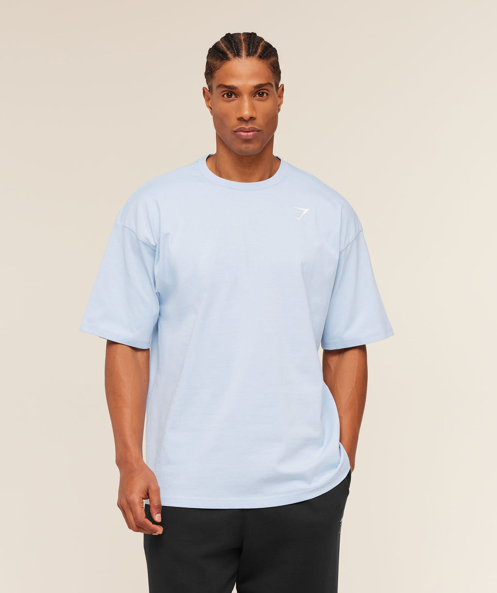 Crest Oversized T-Shirt - Chilled Blue