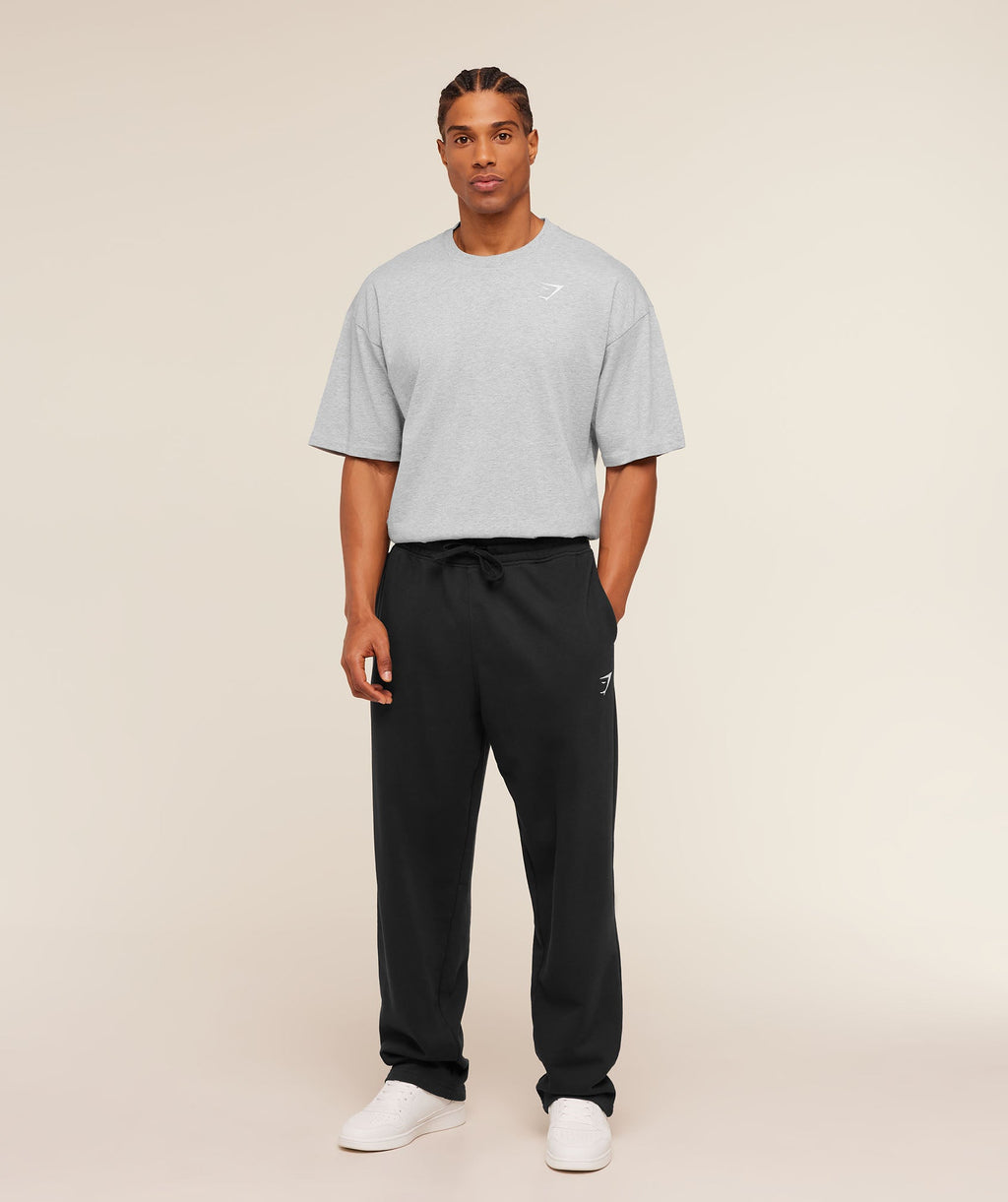 Crest Oversized T-Shirt - Light Grey Core Marl