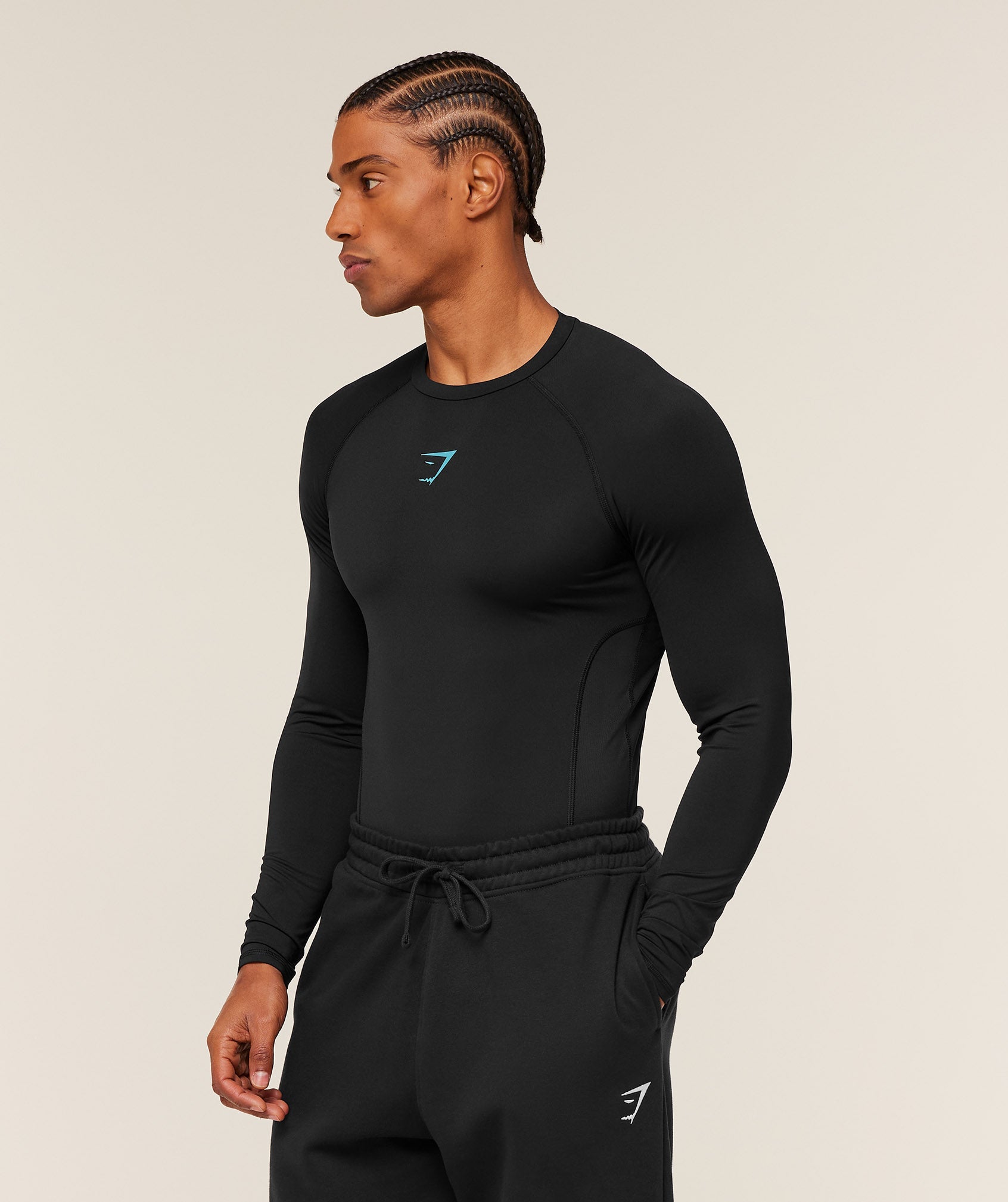 Element Baselayer Long Sleeve T-Shirt - Black/Brand Blue