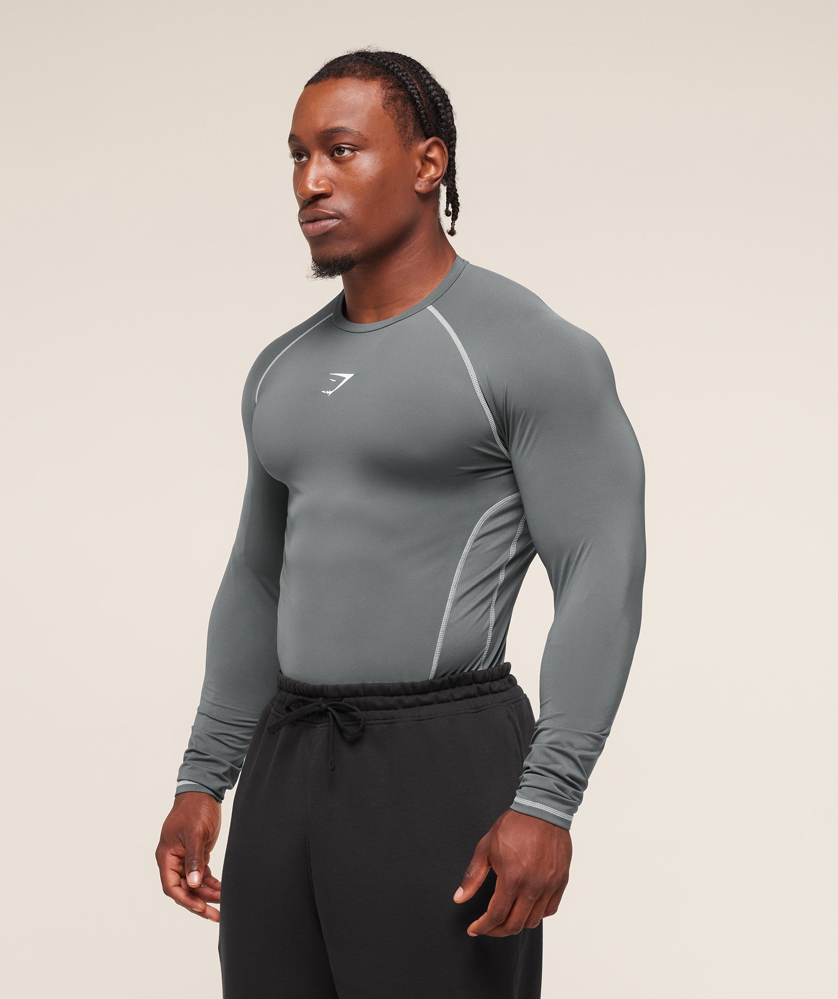 Element Baselayer Long Sleeve T-Shirt - Pitch Grey/White