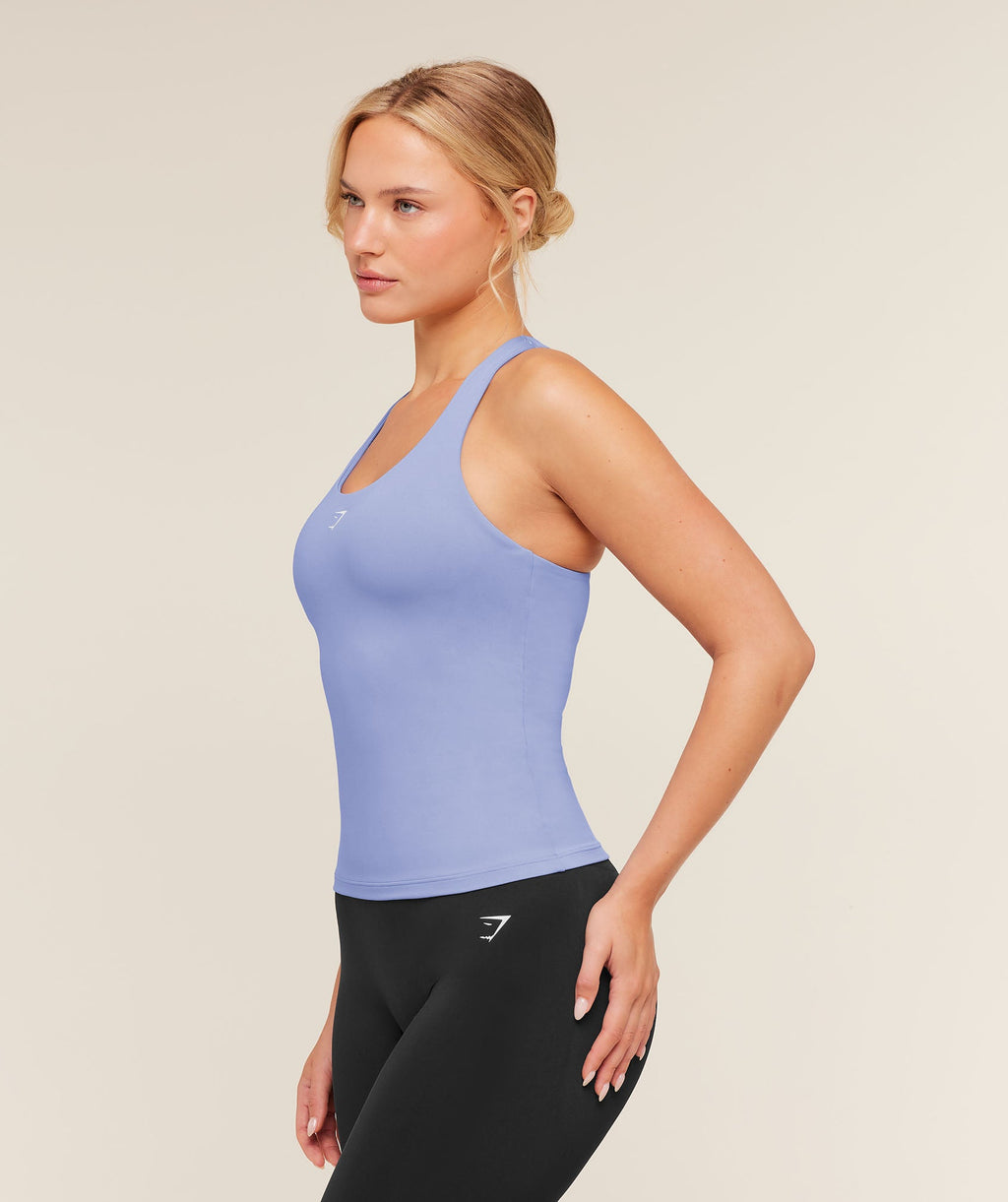 Everyday Racer Back Tank with Shelf - Steady Purple