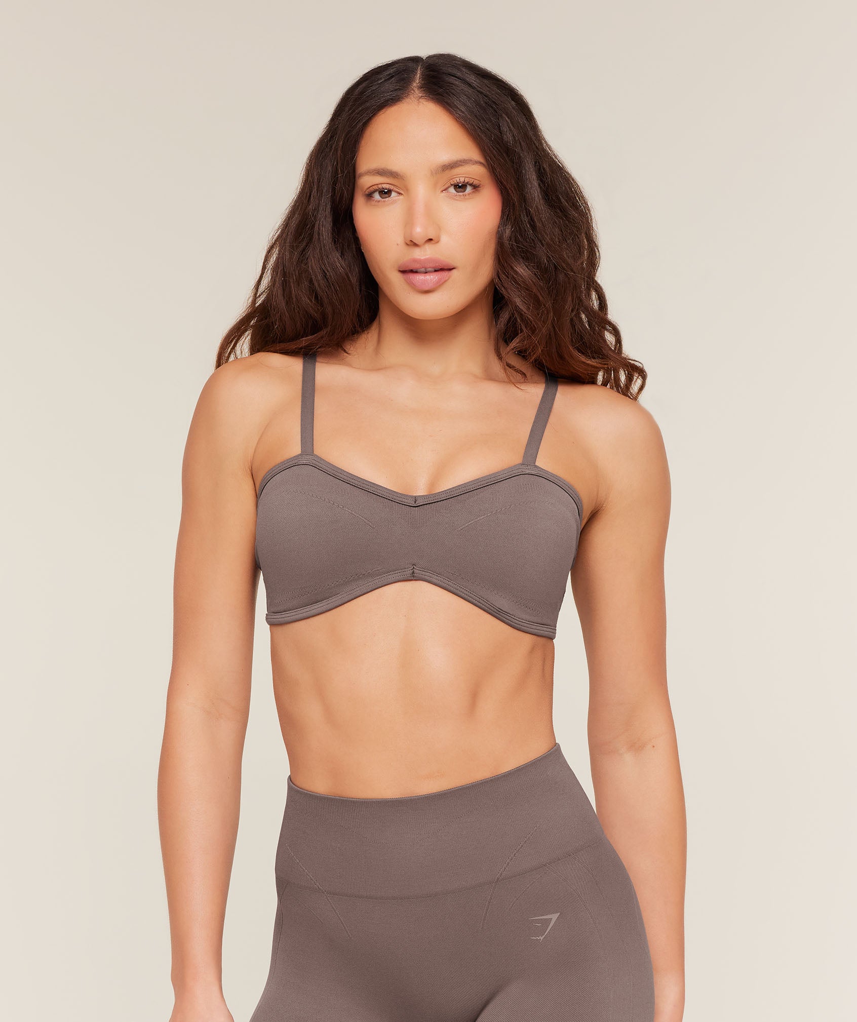 Poise Light Support Seamless Sports Bra - Cool Brown