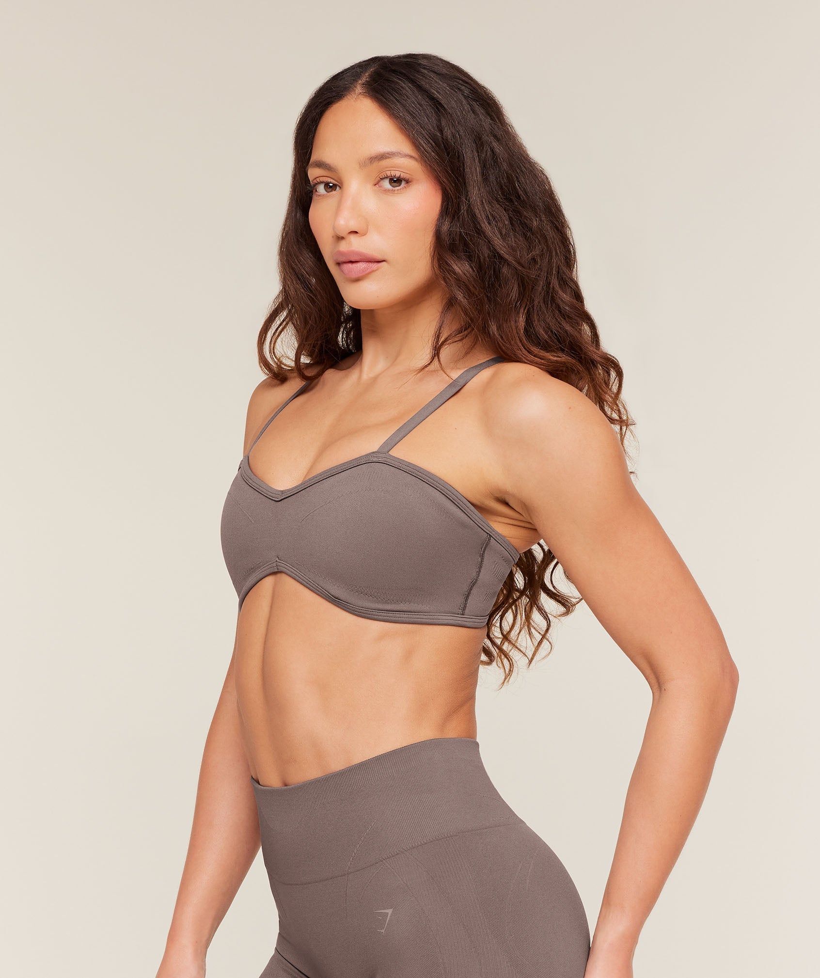 Poise Light Support Seamless Sports Bra - Cool Brown