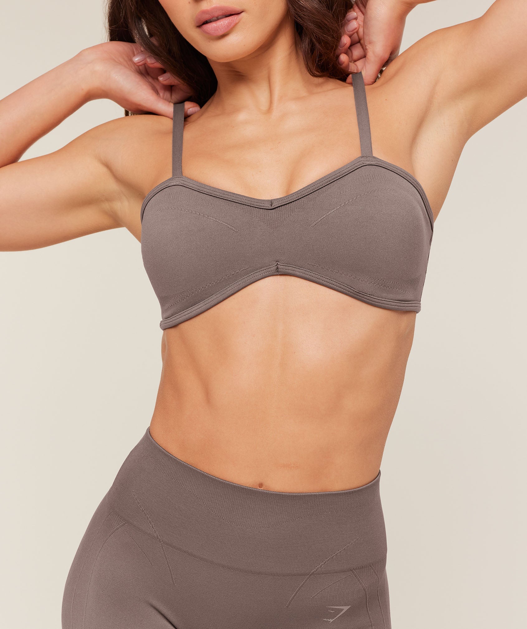 Poise Light Support Seamless Sports Bra - Cool Brown