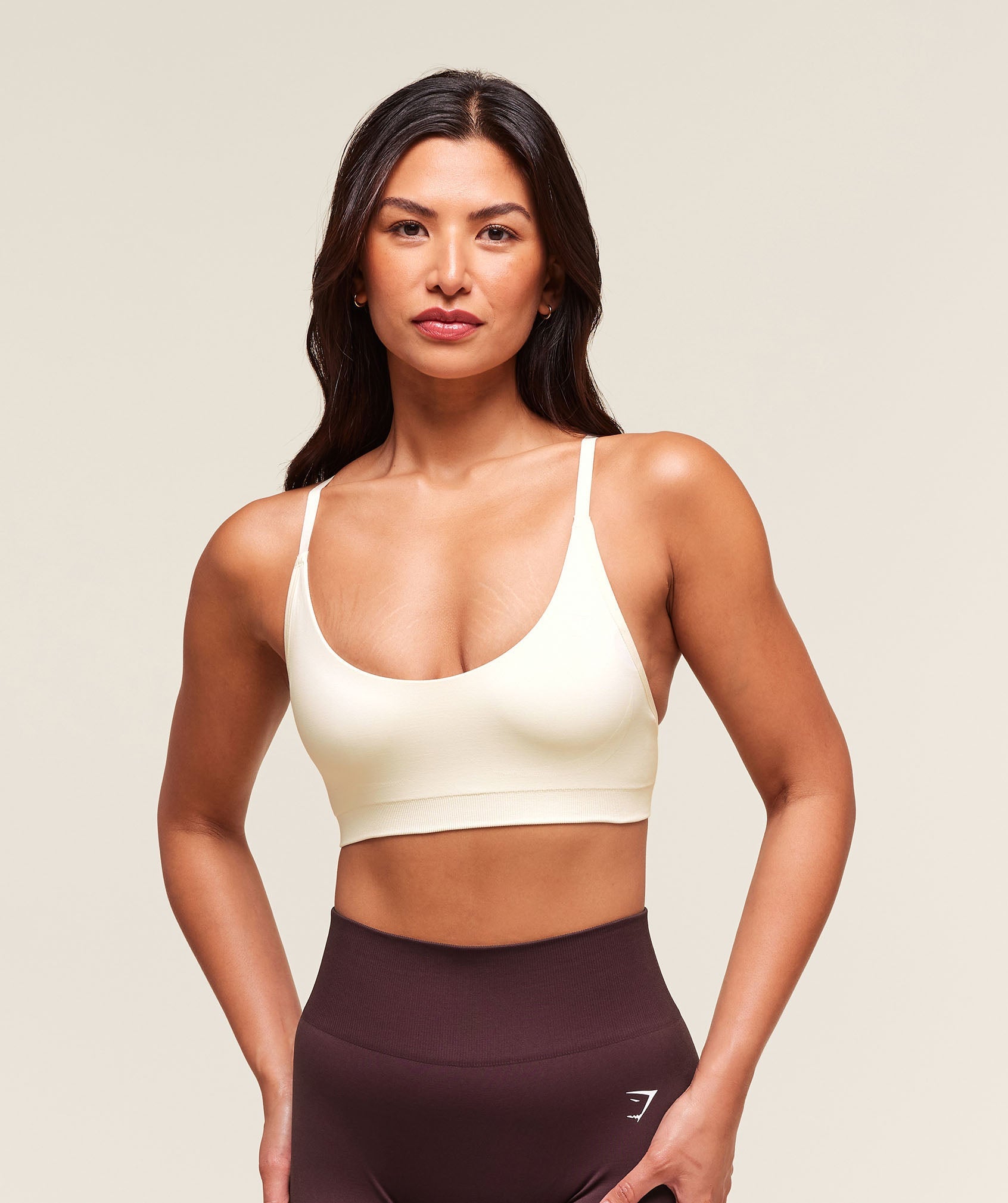 Everyday Seamless Racerback Sports Bra - Soft White