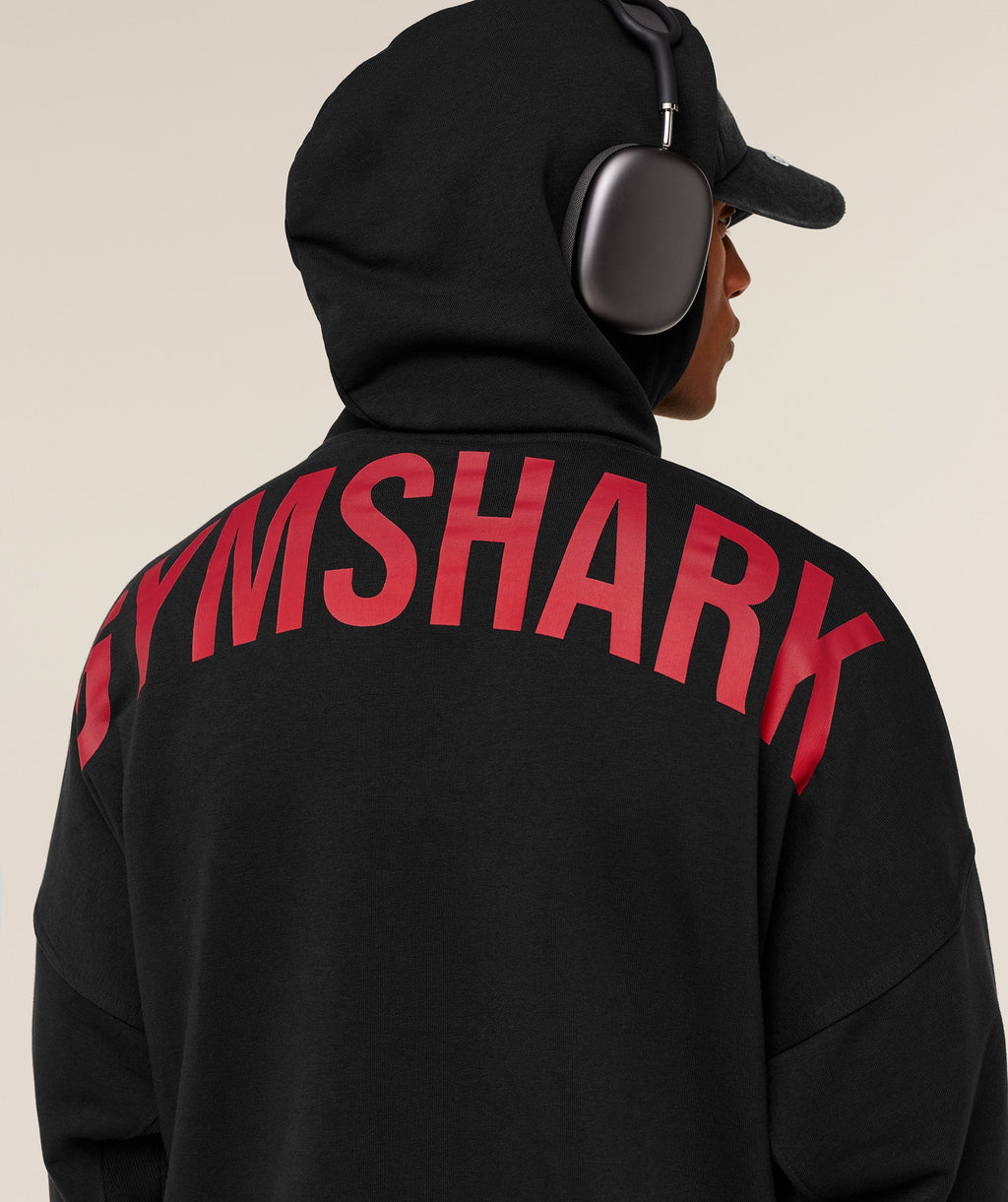 Power Oversized Hoodie - Black/Conditioning Red