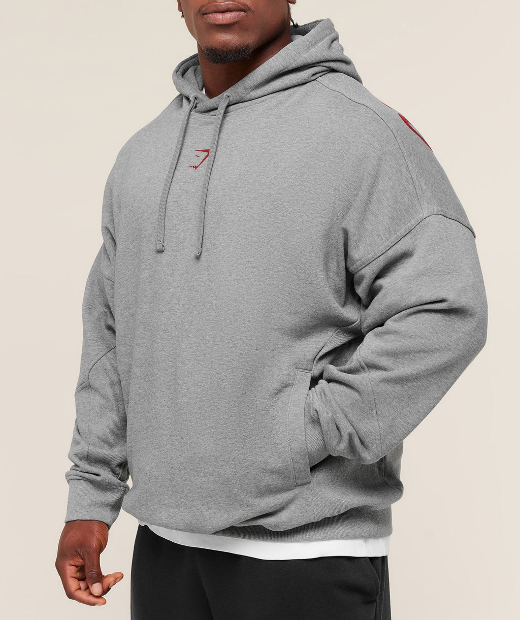 Power Oversized Hoodie - Charcoal Core Marl