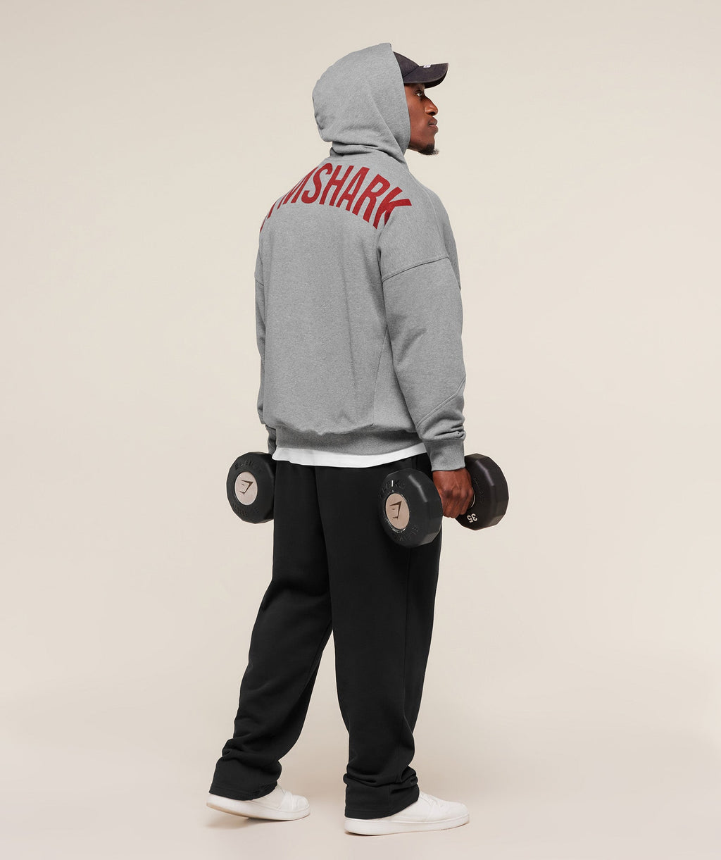 Power Oversized Hoodie - Charcoal Core Marl