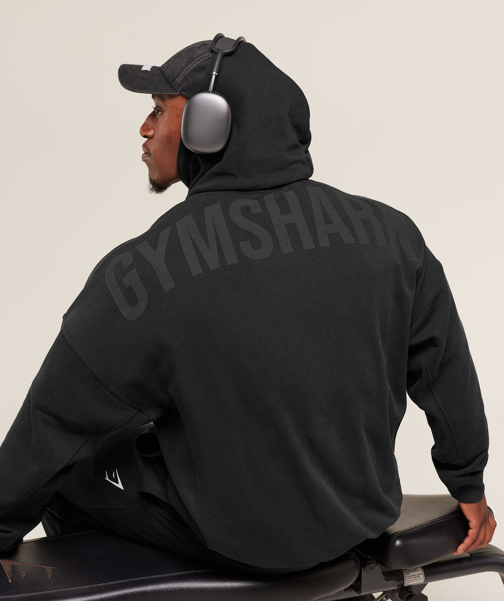 Power Oversized Hoodie - Black/Asphalt Grey