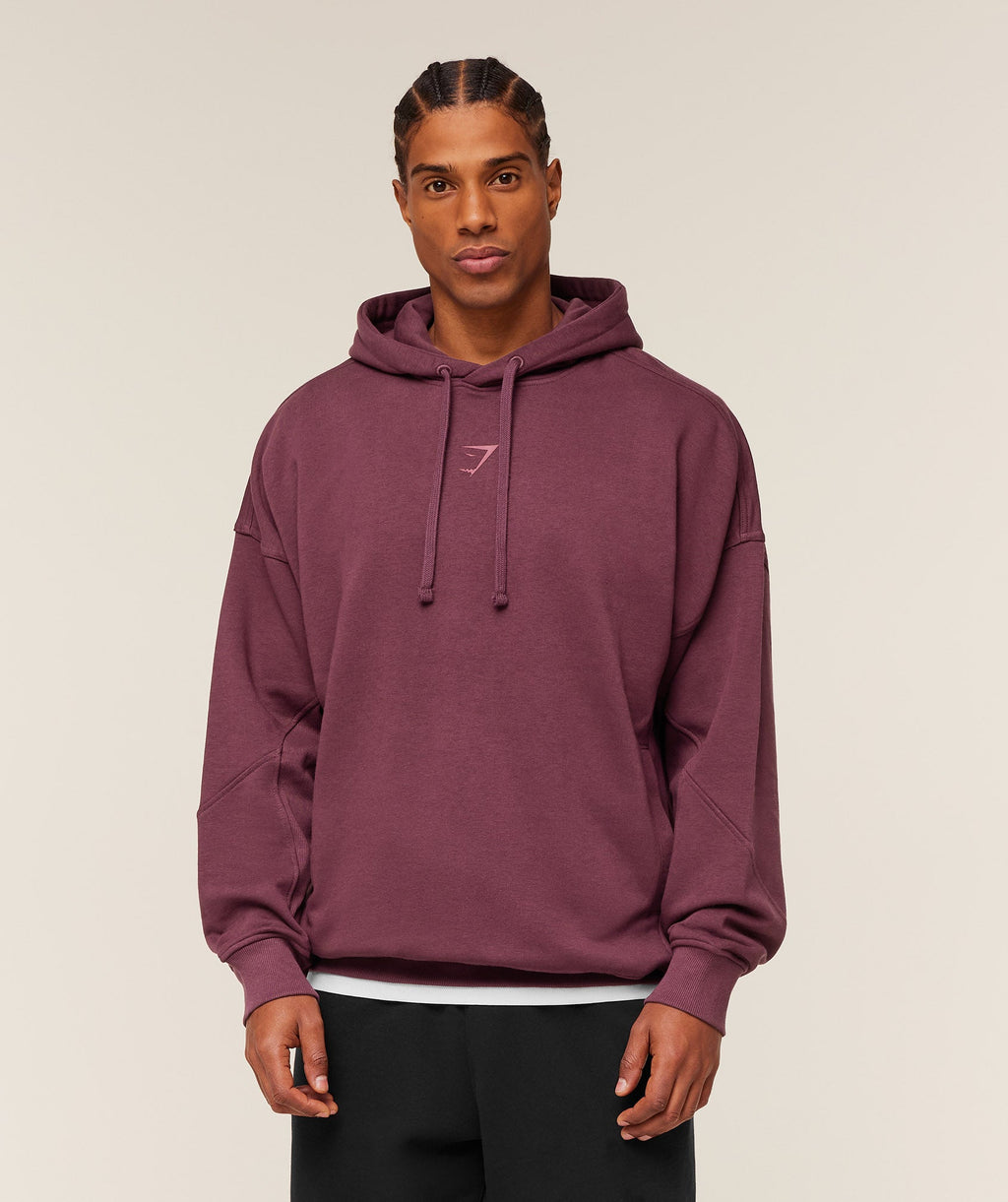 Power Oversized Hoodie - GS Impact Burgundy
