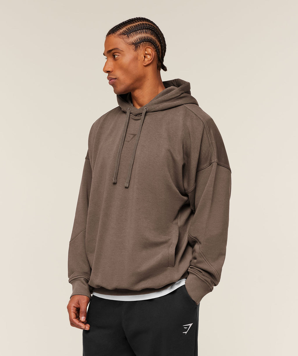 Power Oversized Hoodie - Soft Brown