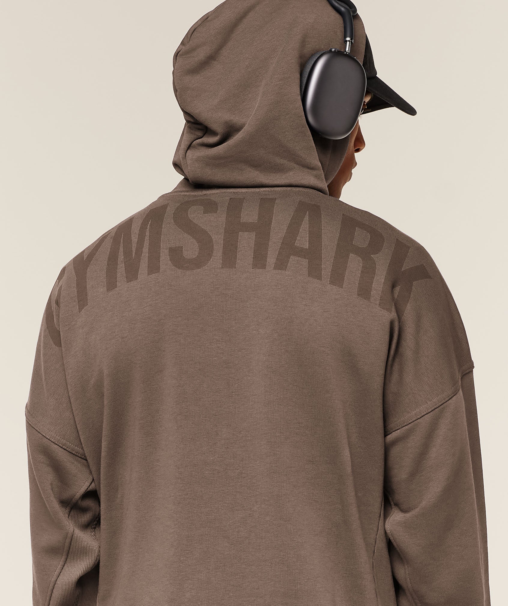 Power Oversized Hoodie - Soft Brown