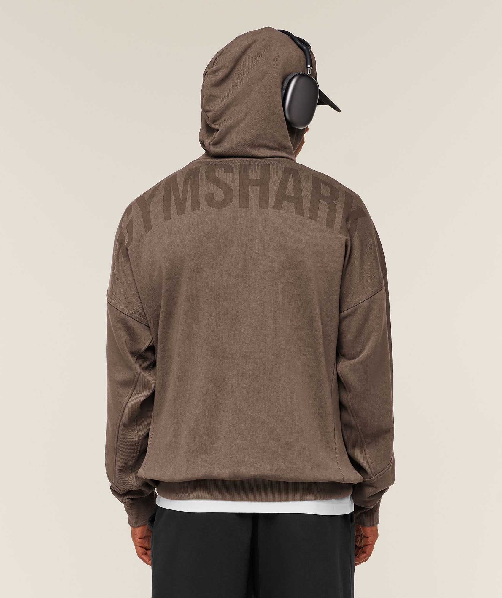 Power Oversized Hoodie - Soft Brown