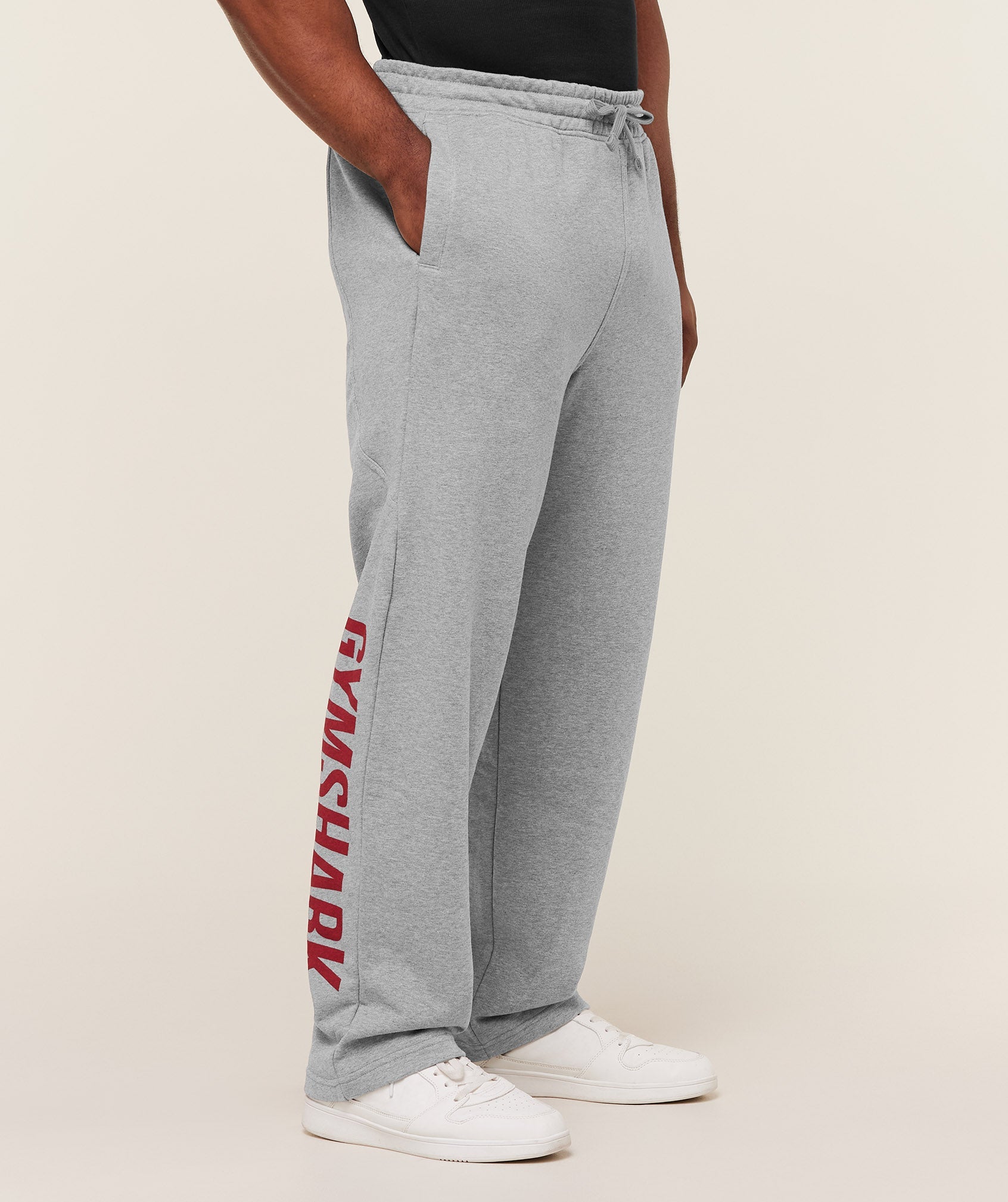 Power Straight Leg Pants - Charcoal Core Marl/Sets Red
