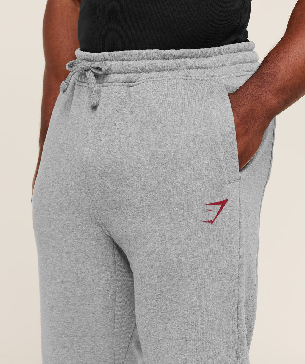 Power Straight Leg Pants - Charcoal Core Marl/Sets Red