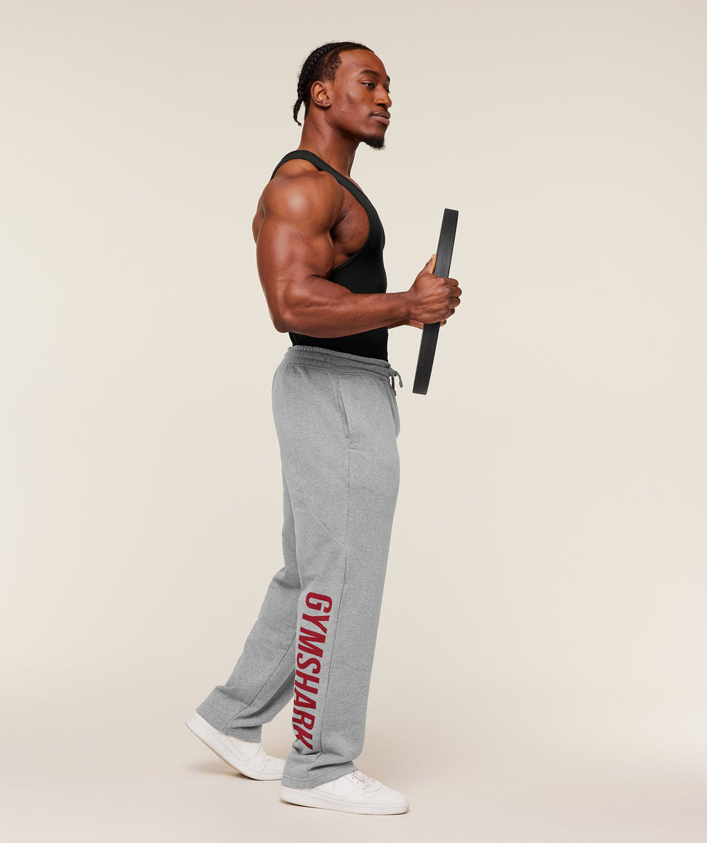 Power Straight Leg Pants - Charcoal Core Marl/Sets Red