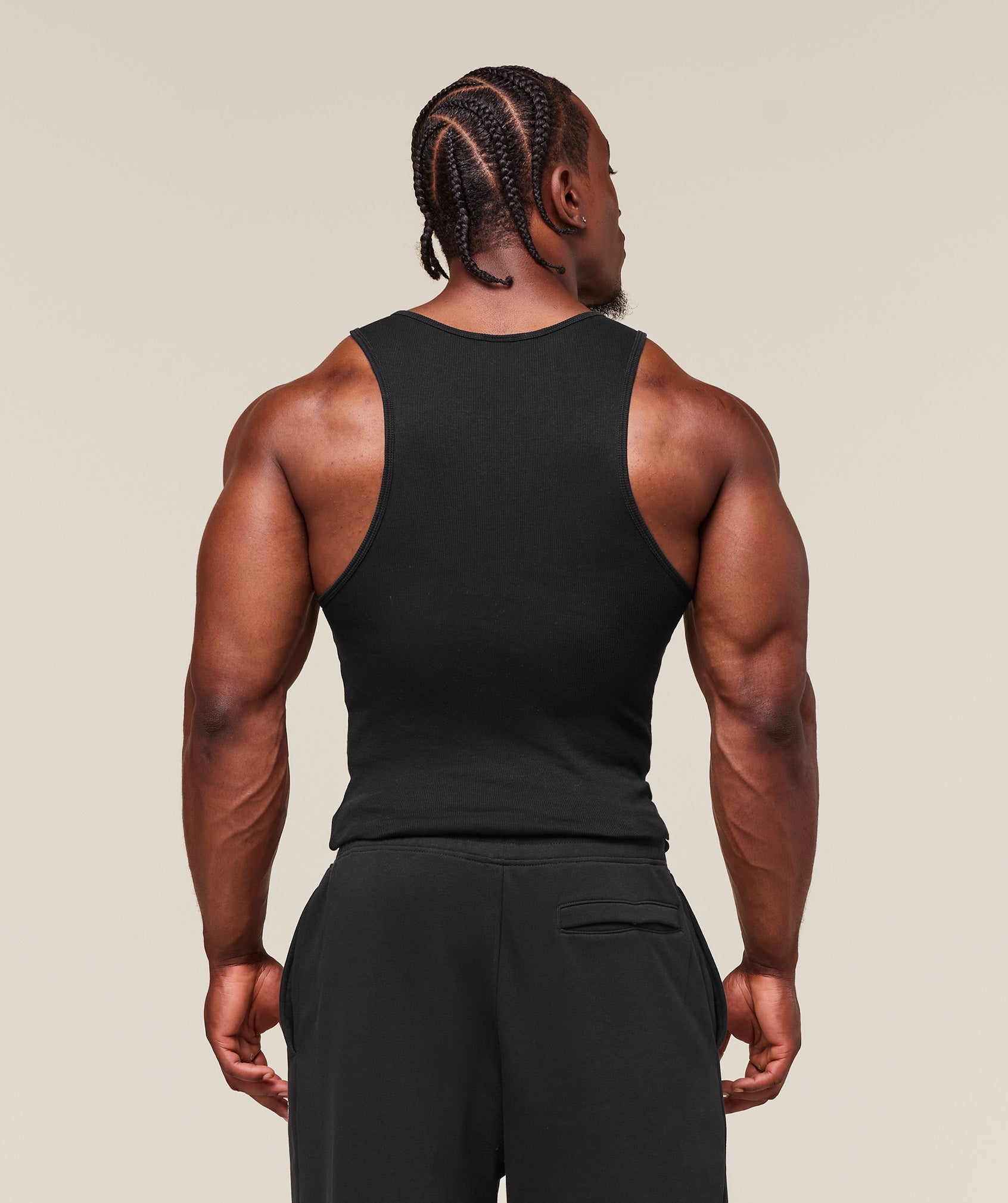Ribbed Tank 1PK - Black